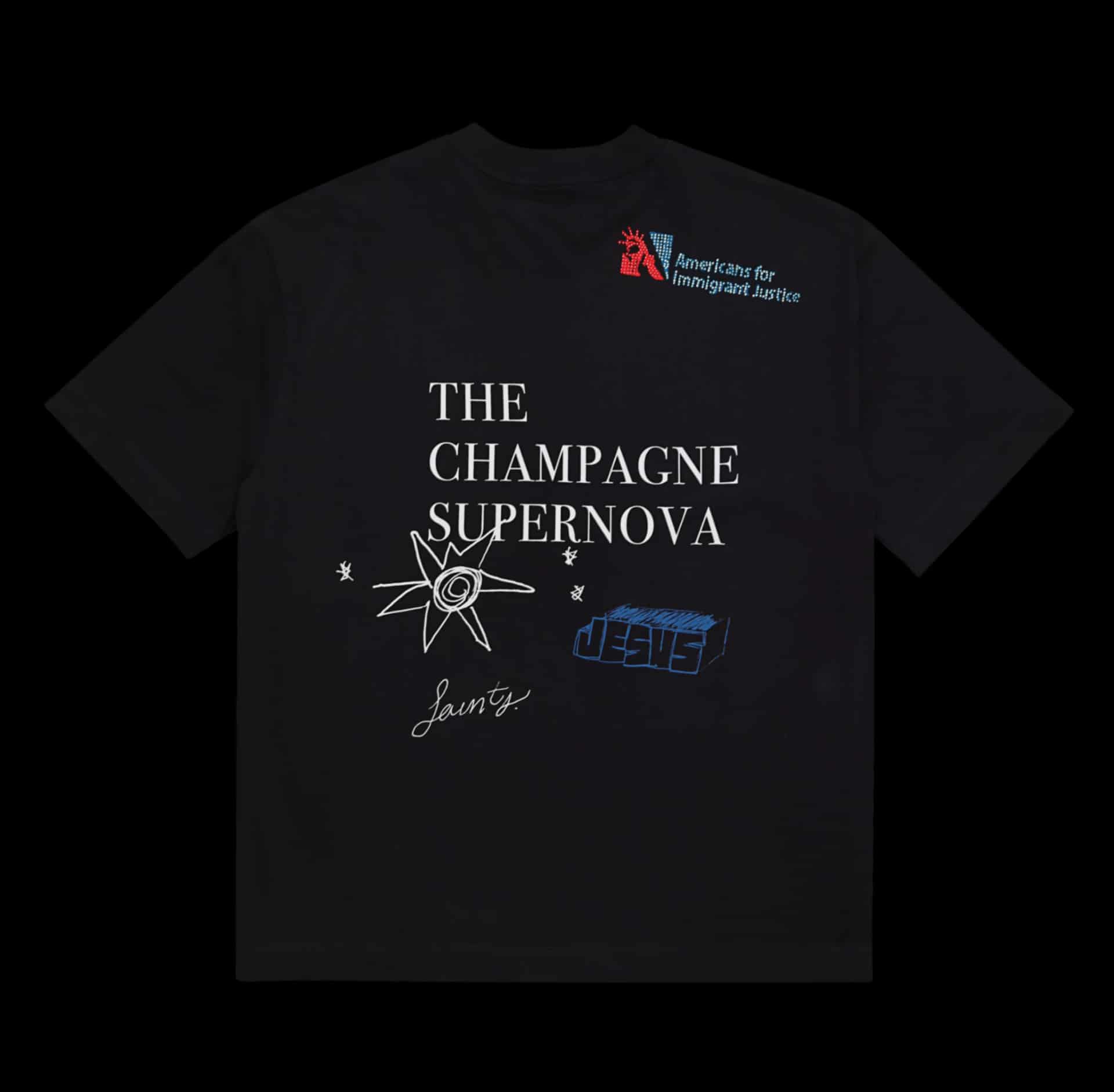 CHAMPAGNE SUPERNOVA BLACK T-SHIRT - miniatura 2