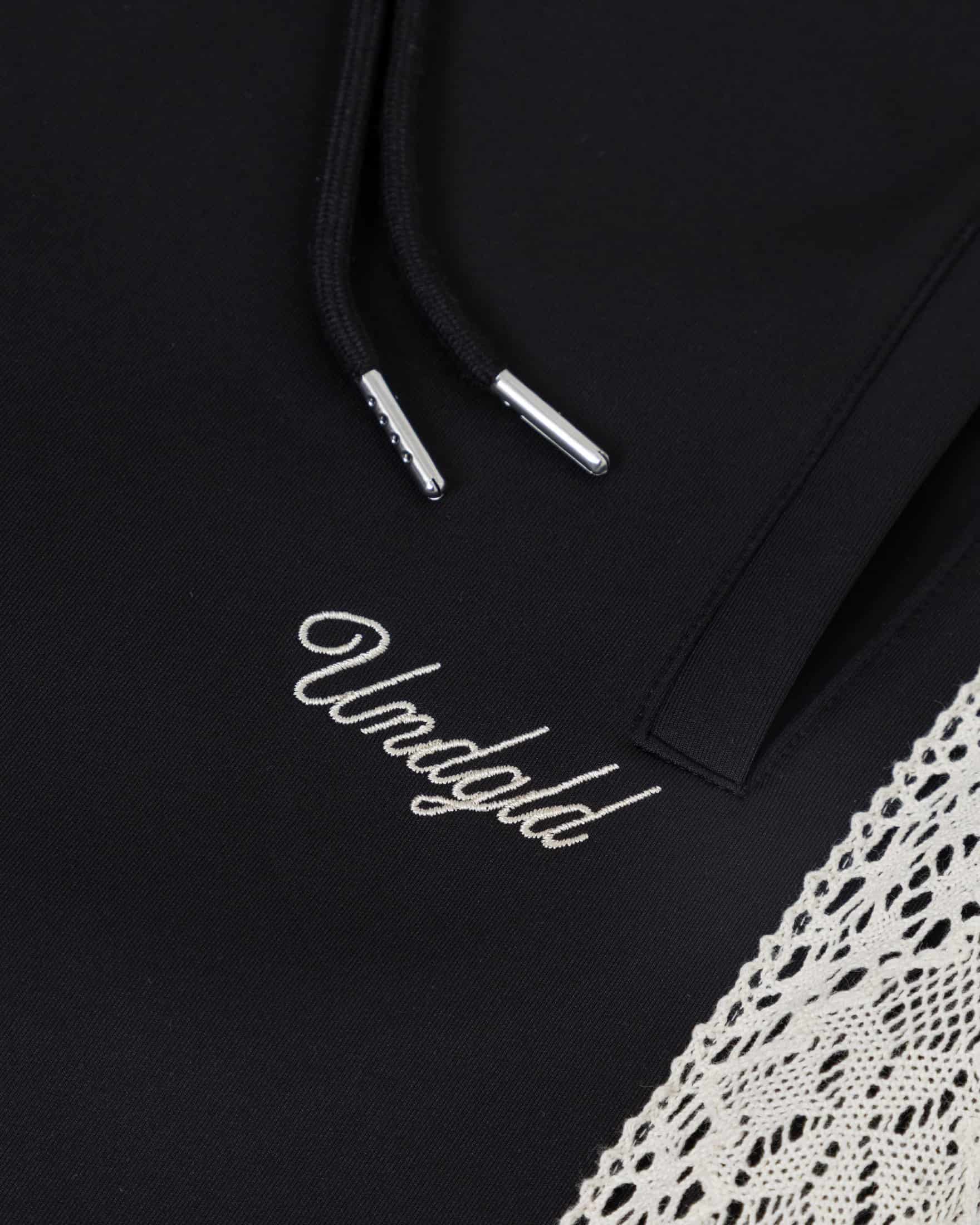 W Basics Undgld Lace-panel Track Pants Black - miniatura 4