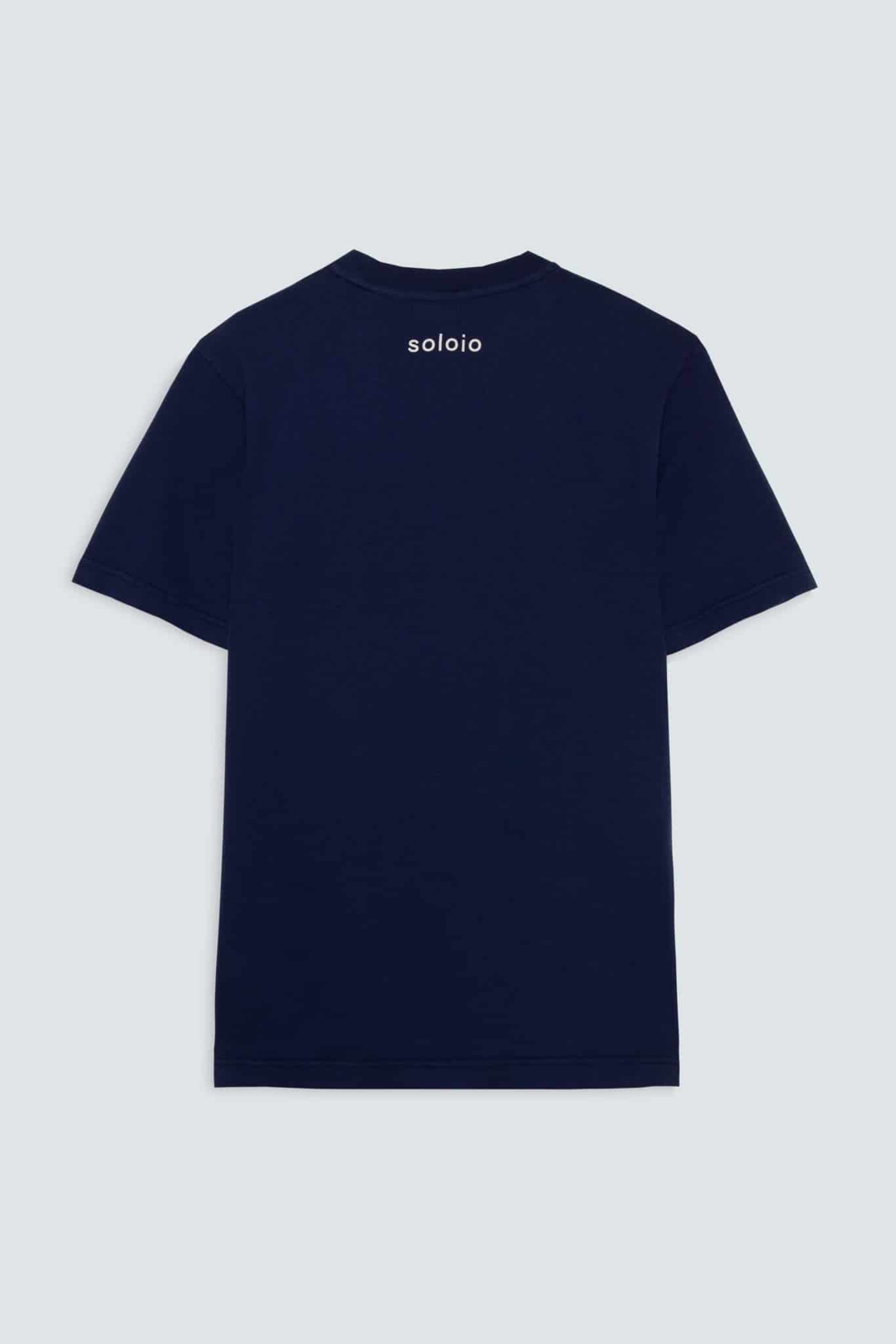 men’s cotton t-shirt navy giorgio - miniatura 2