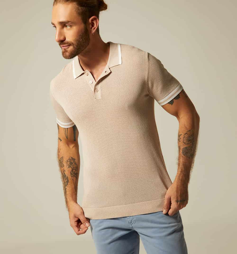 Polo para hombre tejida - miniatura 6