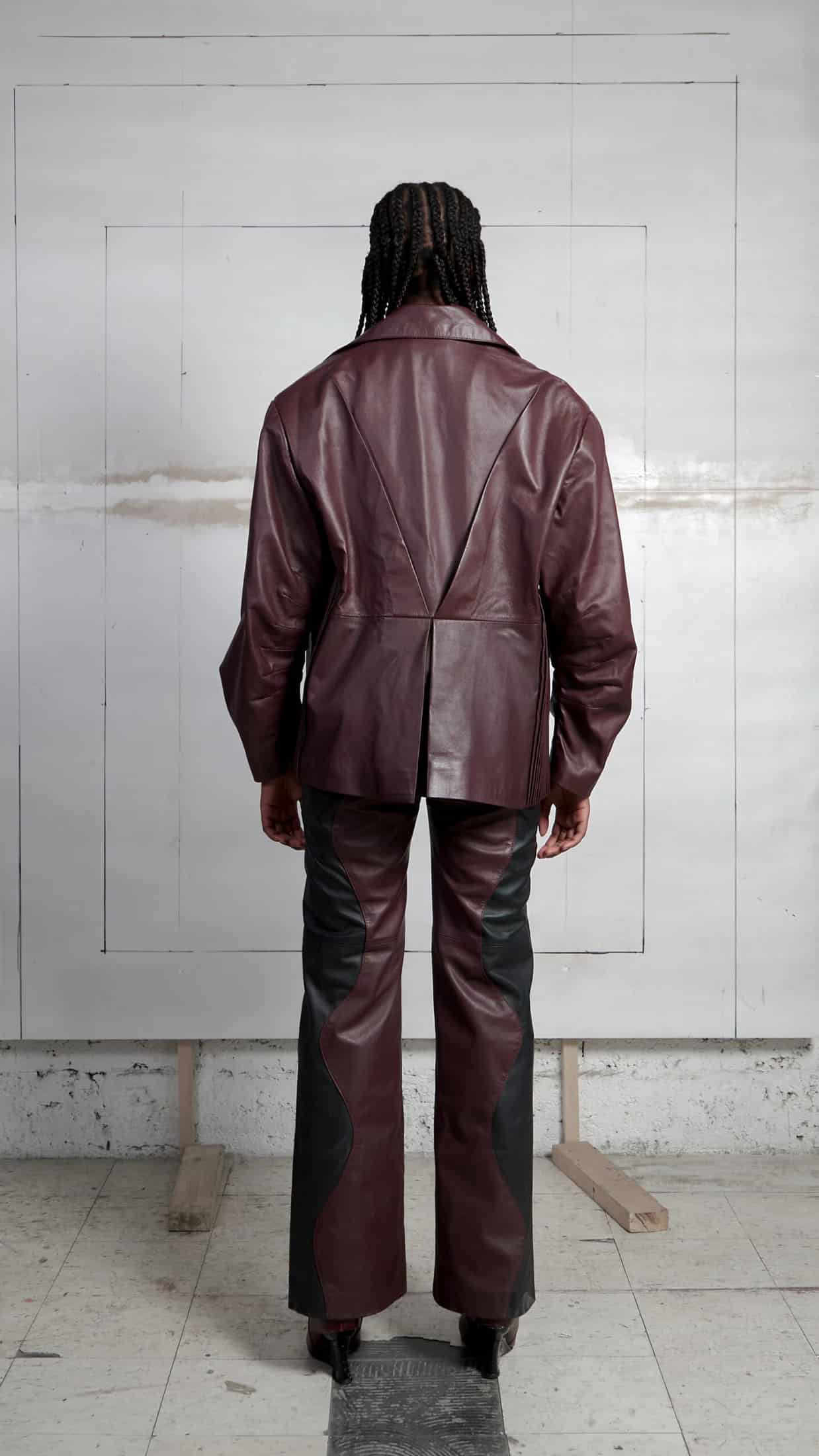 FURROWS LEATHER BLAZER - miniatura 5