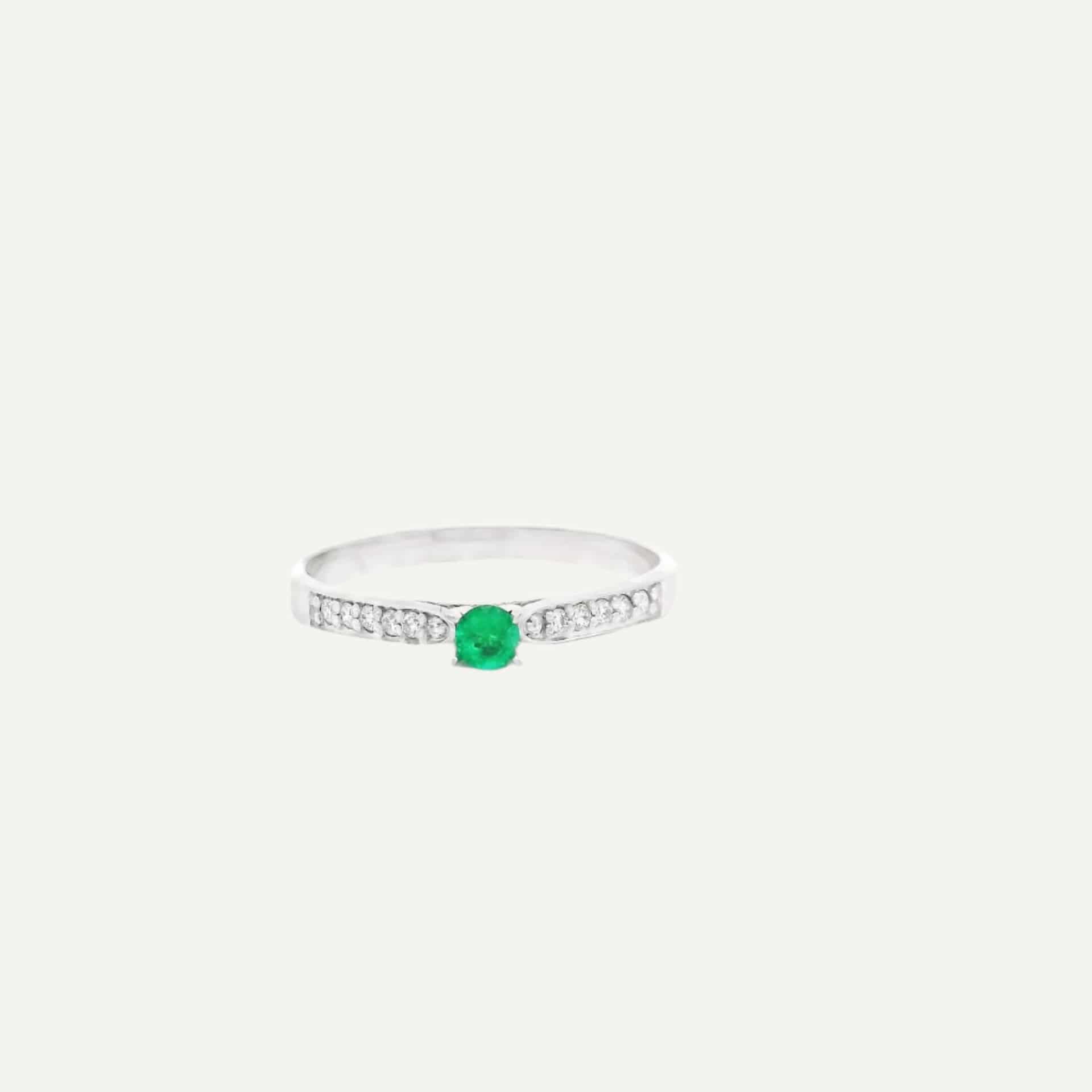 Anillo Compromiso Princess petite esmeralda - miniatura 2