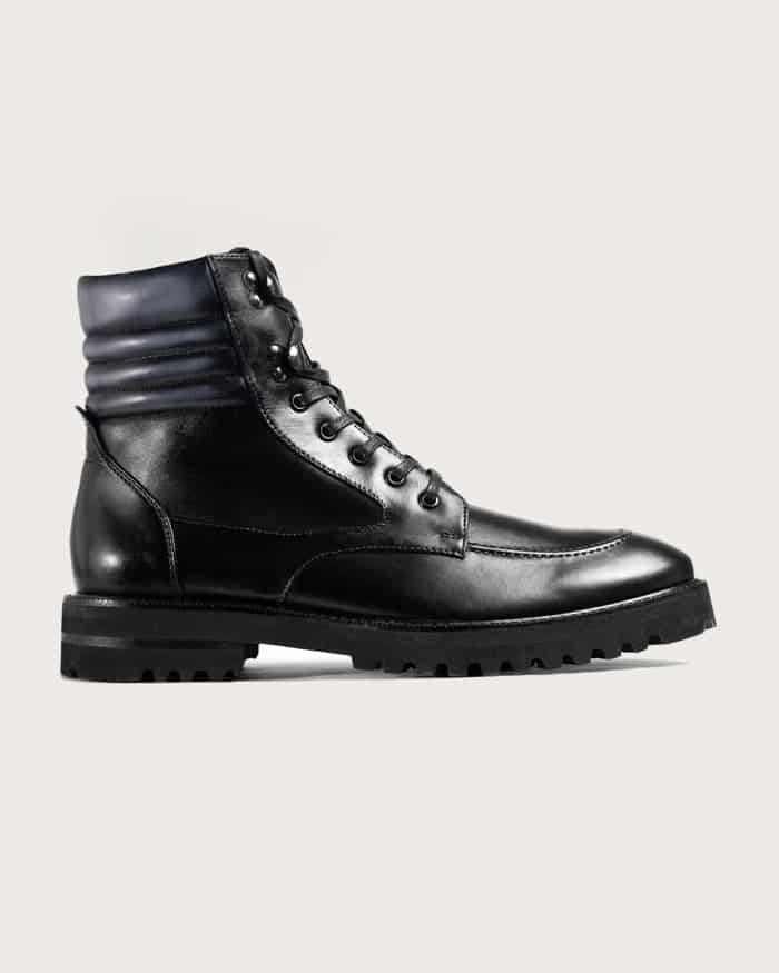 Bota Rocco Negro-Gris Suela Ultraliviana - miniatura 1