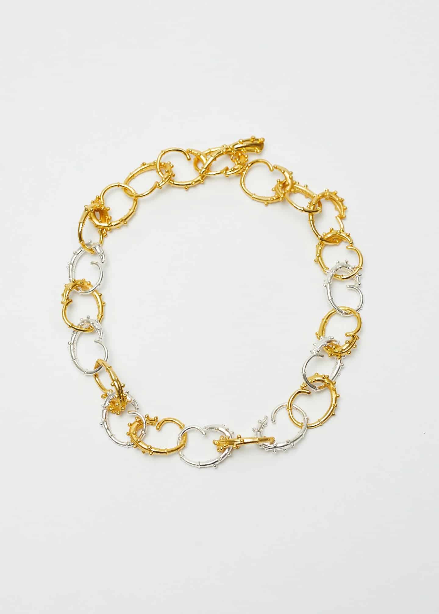 Choker Estambres Dorado y Plata - miniatura 1