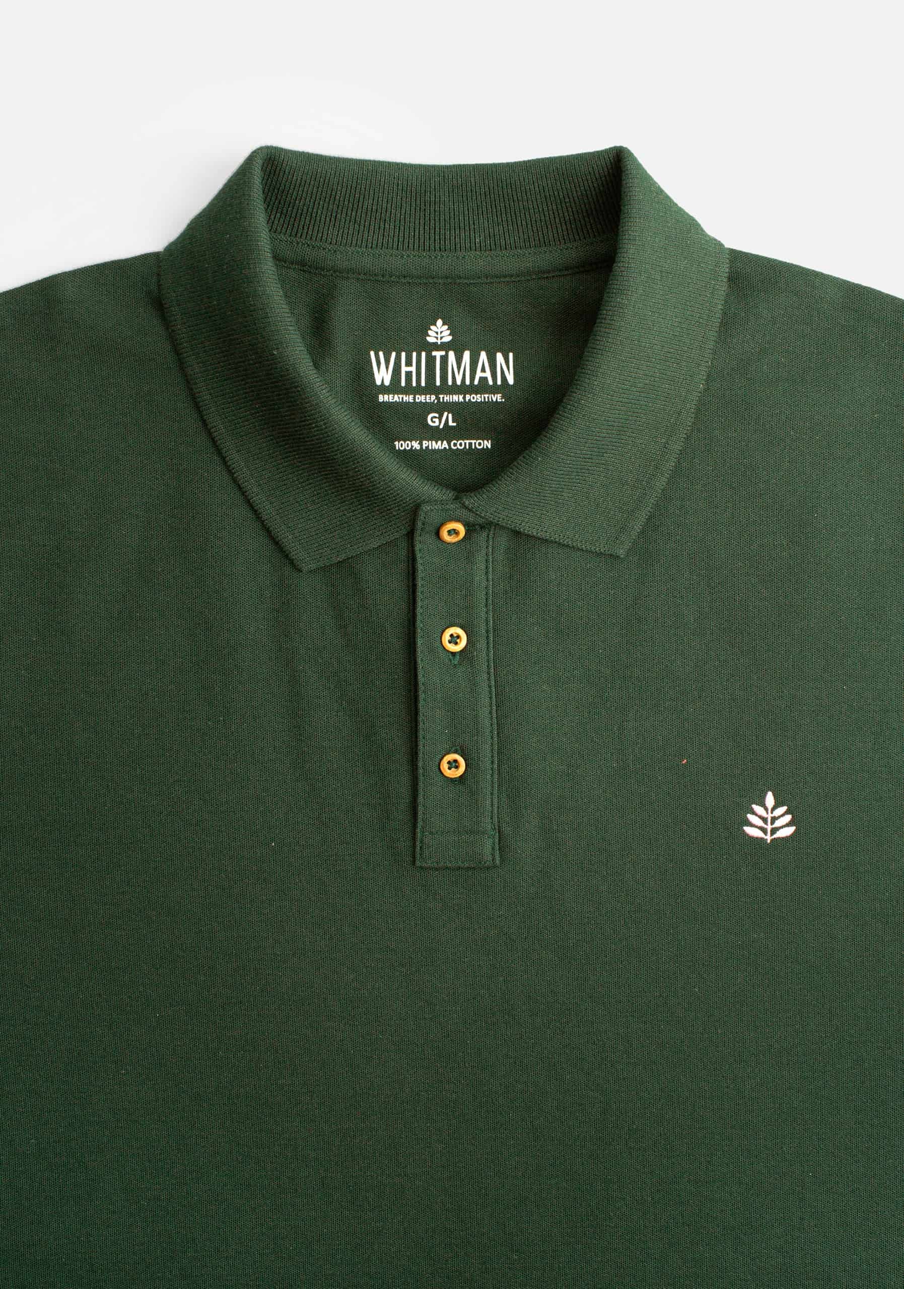 Camiseta Polo H Unicolor L-Ros Verde Osc. - miniatura 2