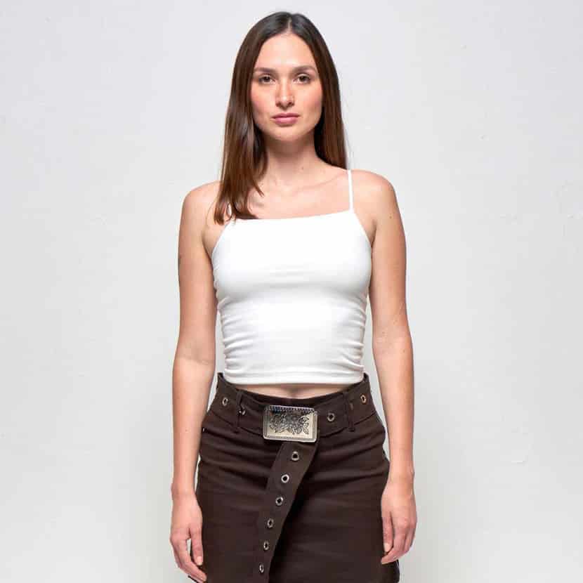 NEOMI WHITE BASIC TOP - miniatura 2