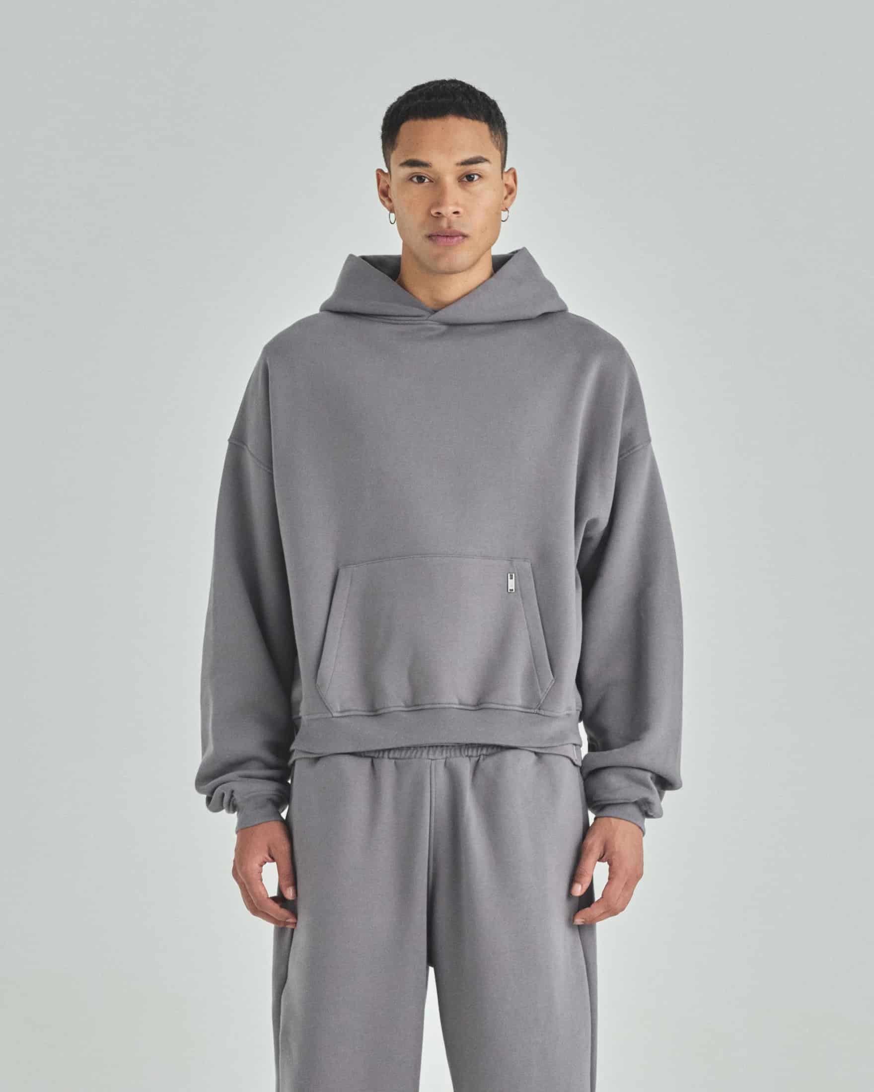 Blanks Boxy Fit Hoodie Gray - miniatura 2