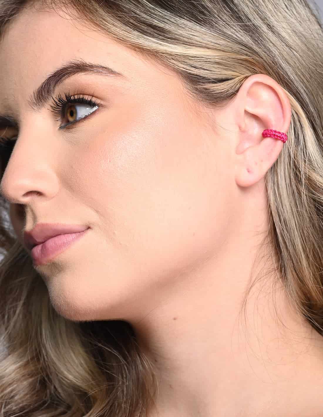 Ear Cuff Luna Creciente Fuchsia - miniatura 2