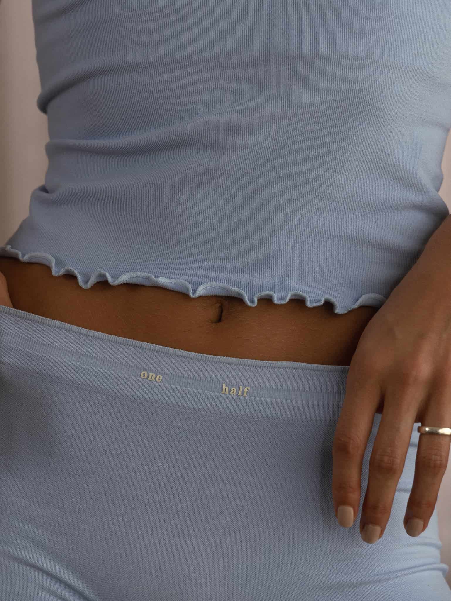 RUCHED SEAMLESS MINI BOXER - BABY BLUE - miniatura 11