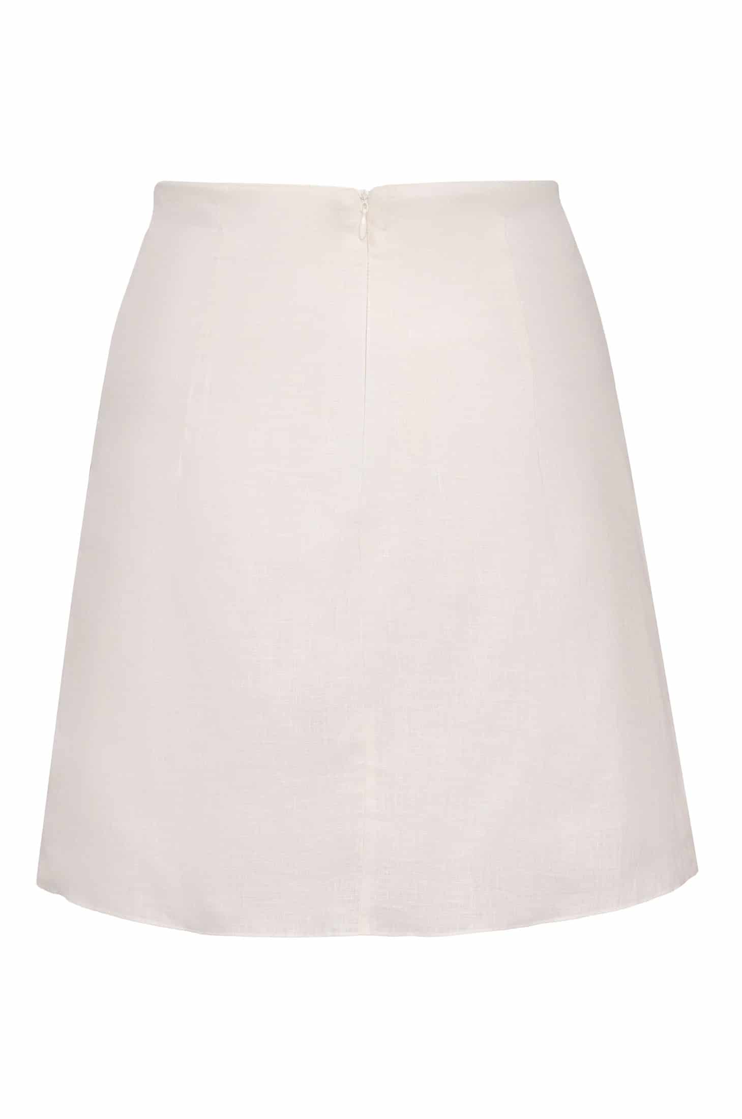 Carmelita Linen Mini Skirt / Fuchsia Palm - miniatura 2