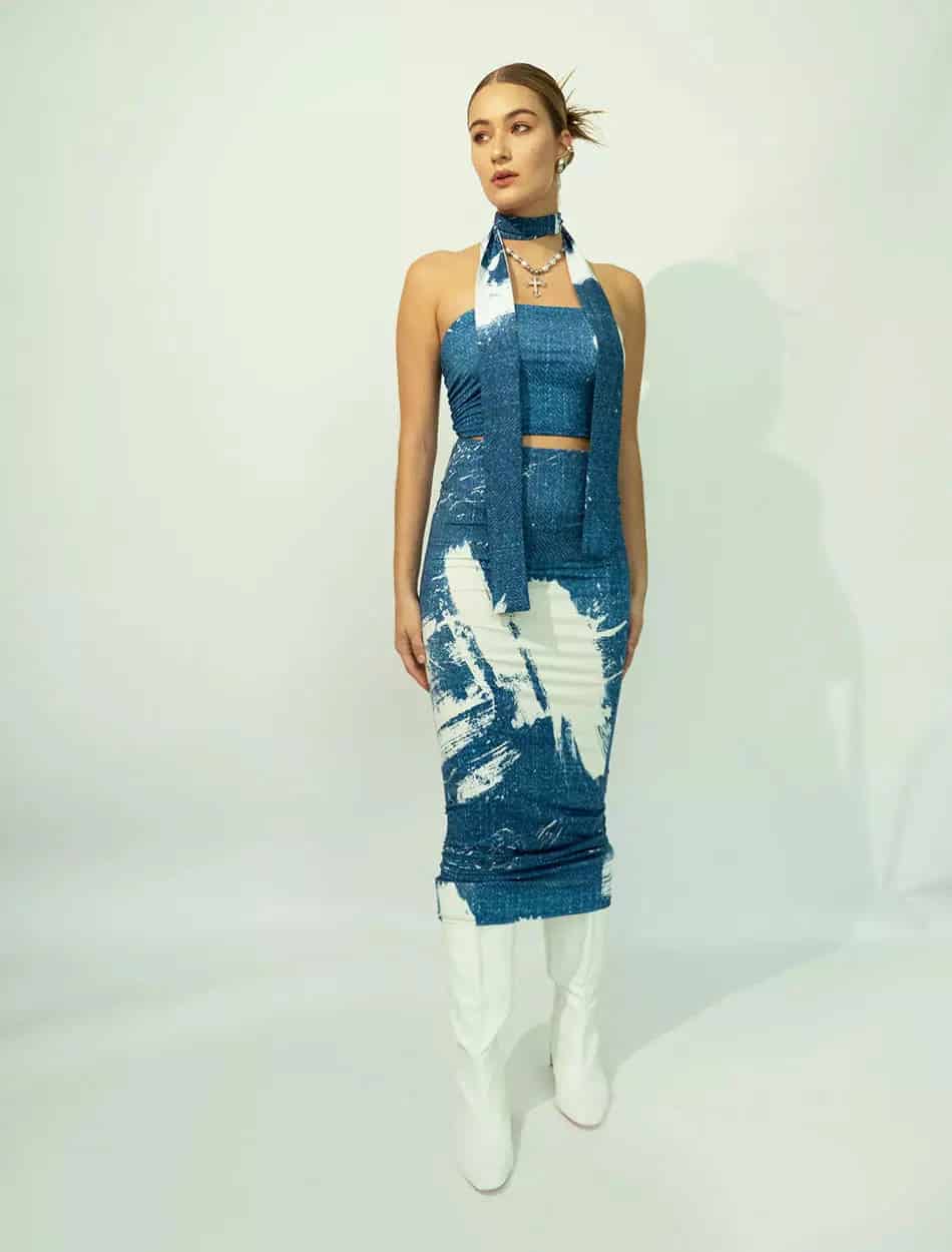 Long Skirt in Brushstroke - miniatura 2