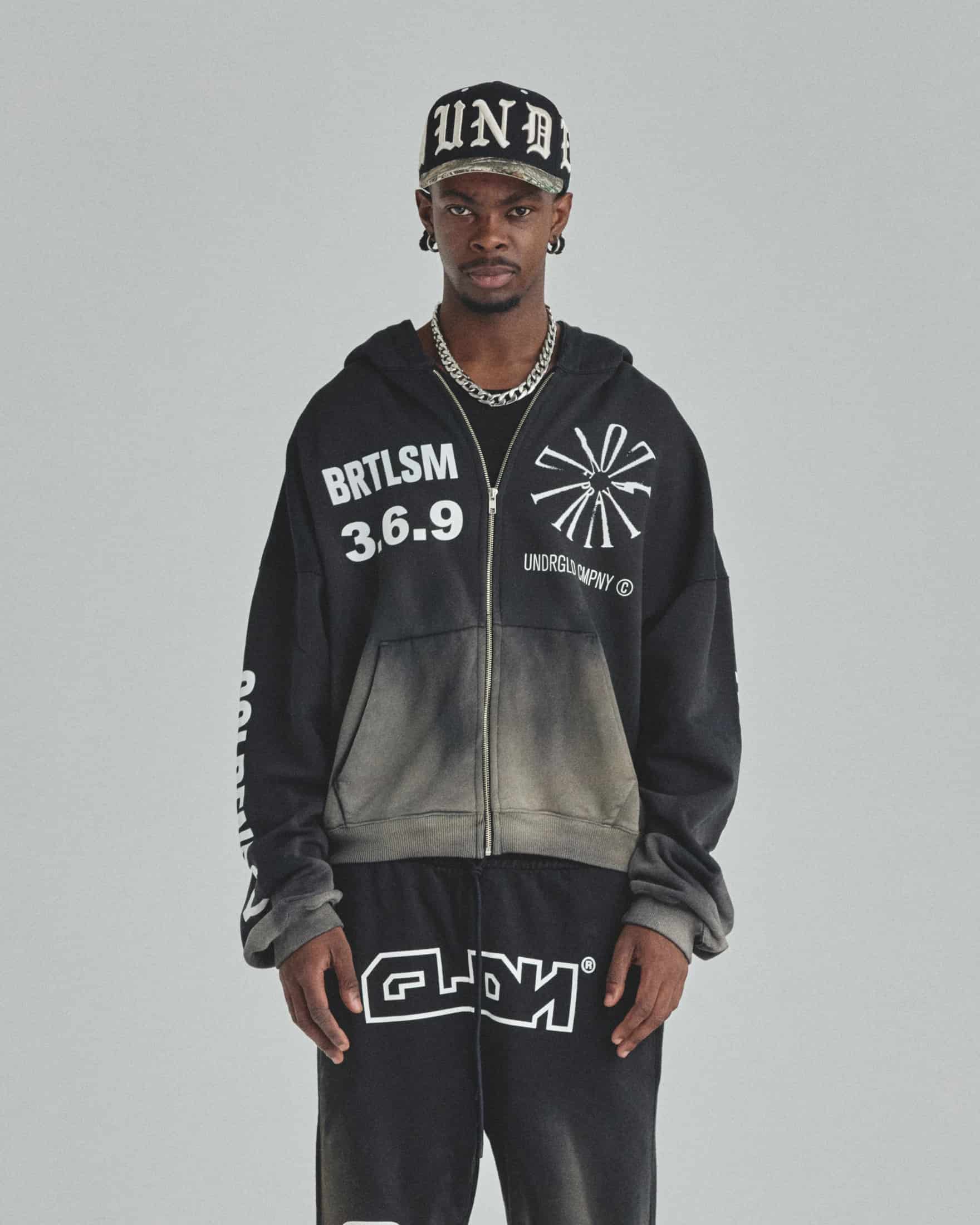 Spring Pray 4 Love Zip Up Boxy Fit Hoodie Sandblast Gray Flame - miniatura 2