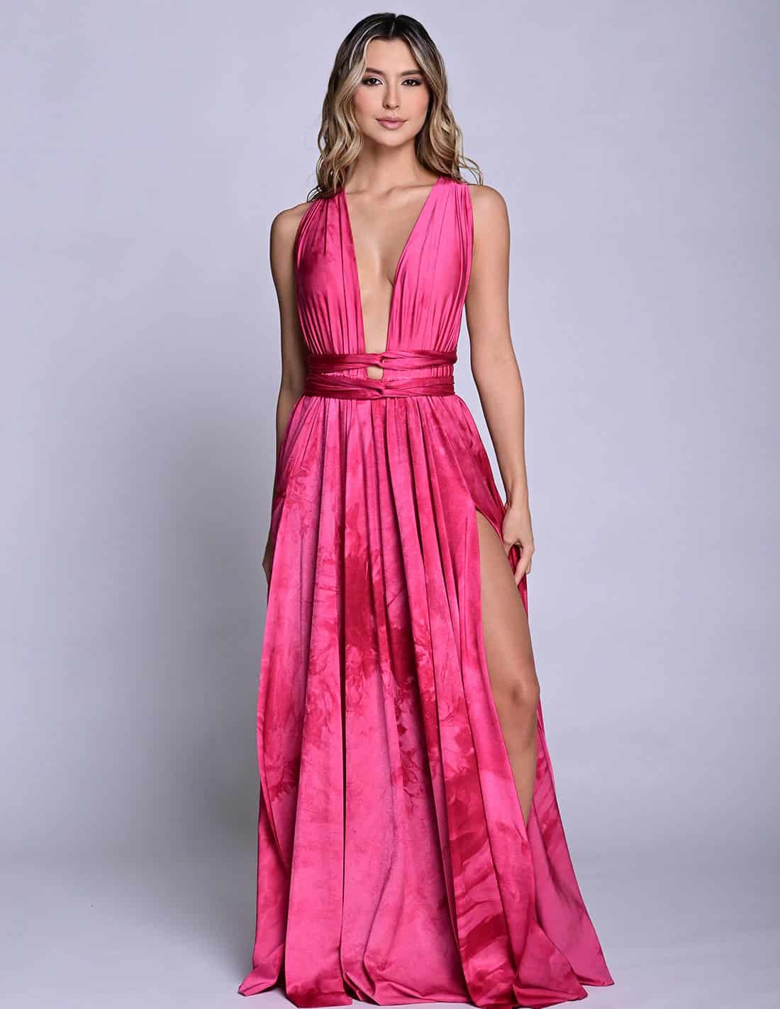 Vestido Pluton Fucsia Hand Dyed - miniatura 1