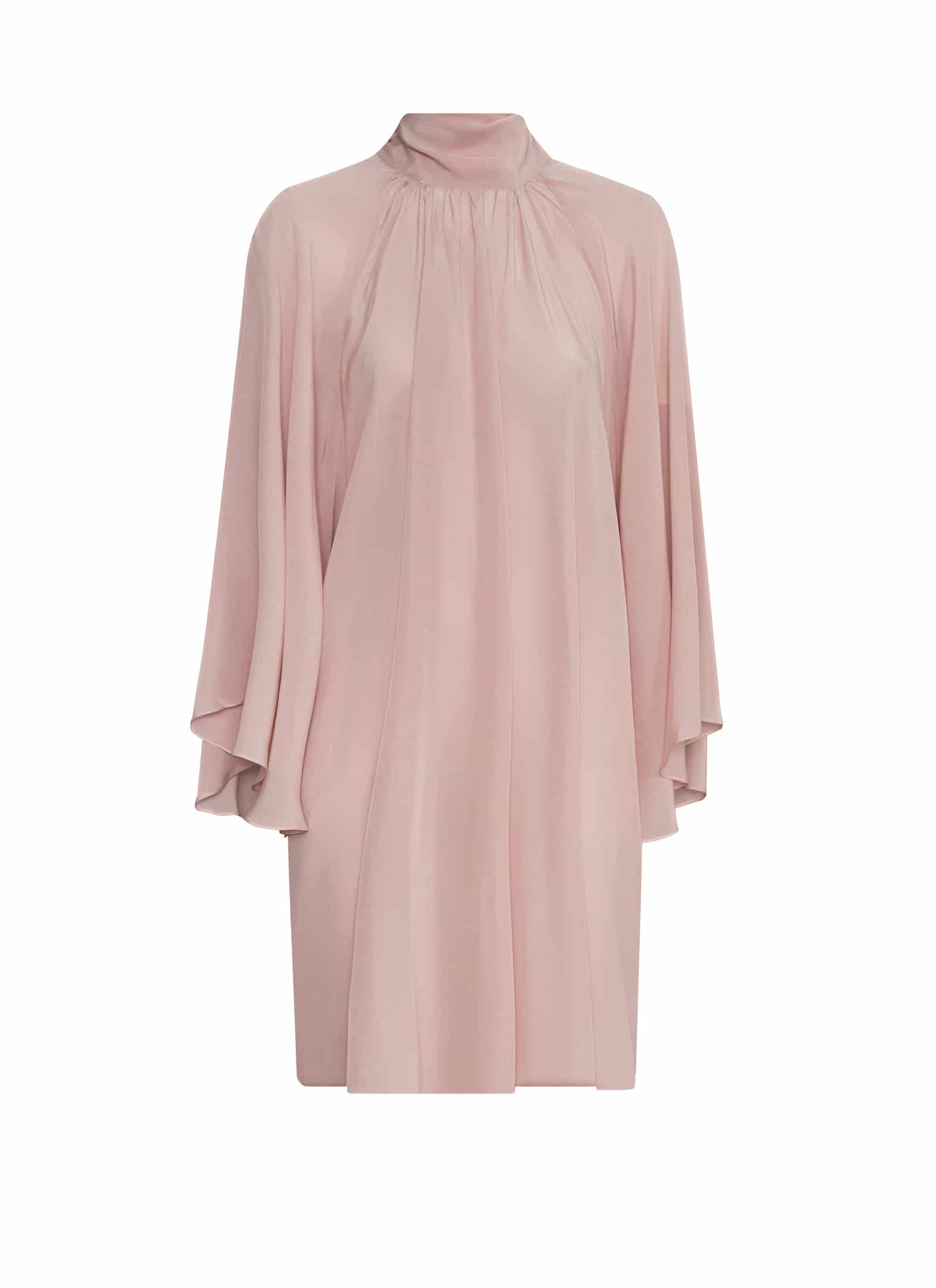 Boho Crepe Chine Mini Dress / Dust Pink - miniatura 1