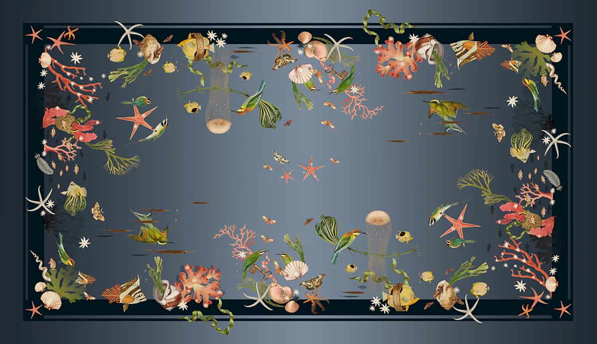 Mantel -  Coralina Blue - miniatura 3