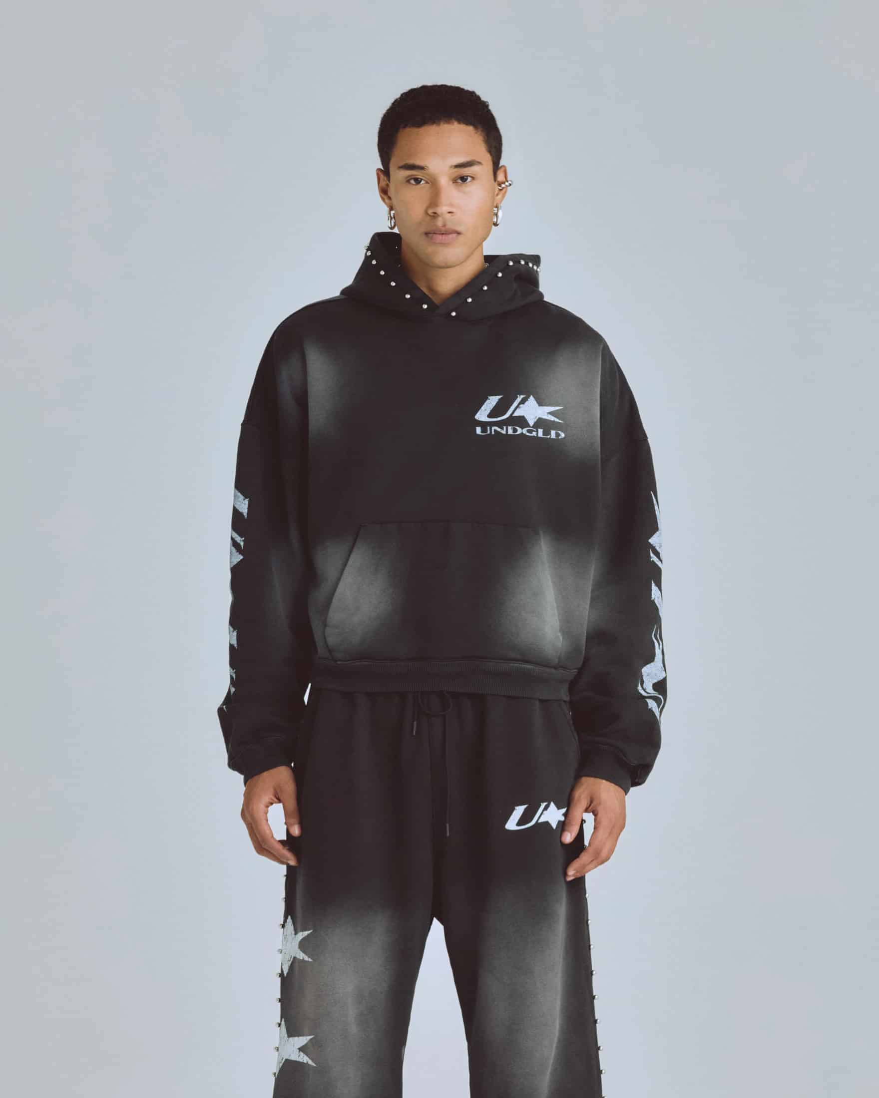Agnus Dei U Star Boxy Fit Hoodie Smokey Black - miniatura 2