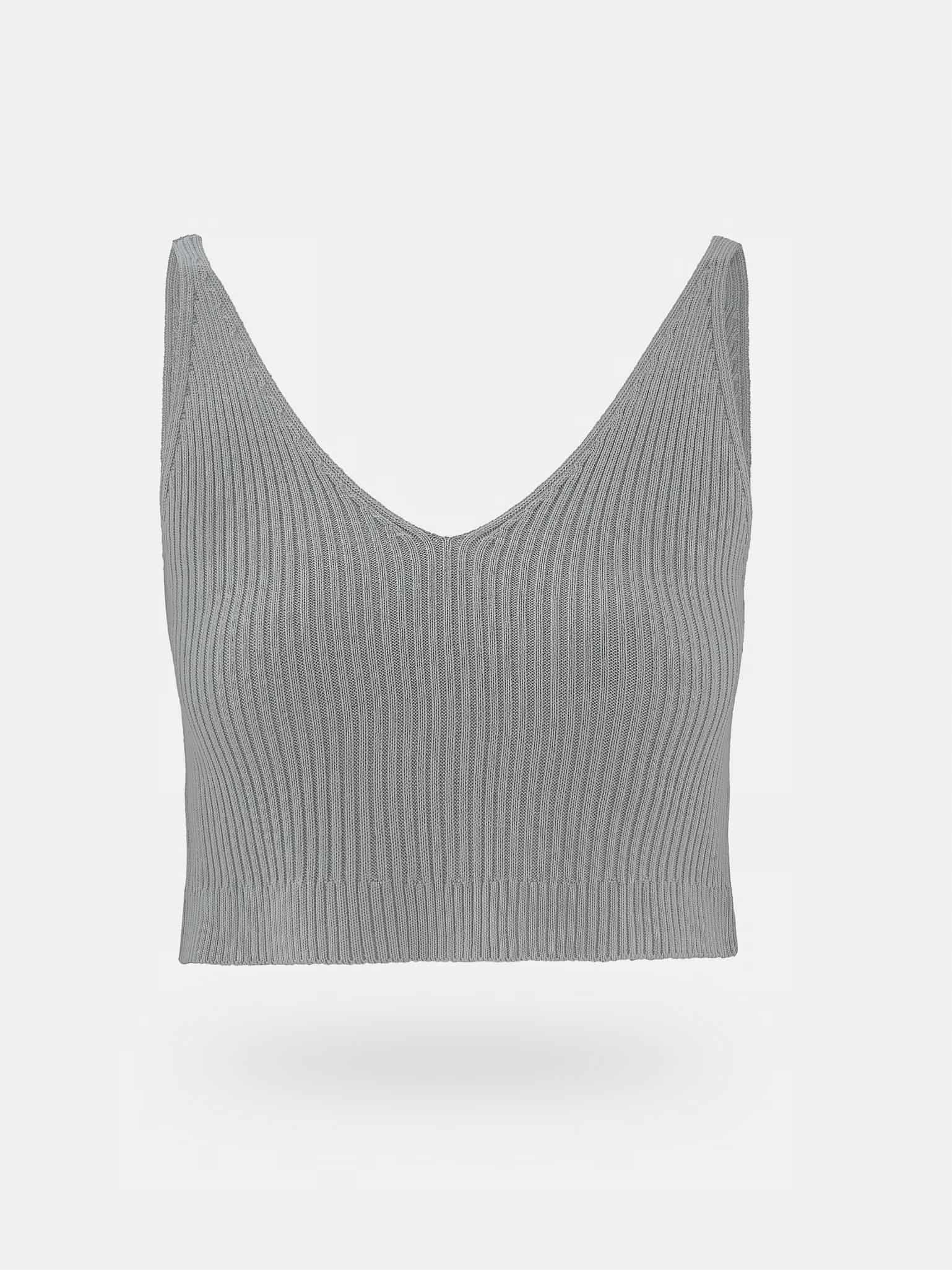 BASIC KNIT TANK TOP - LIGHT GRAY - miniatura 3