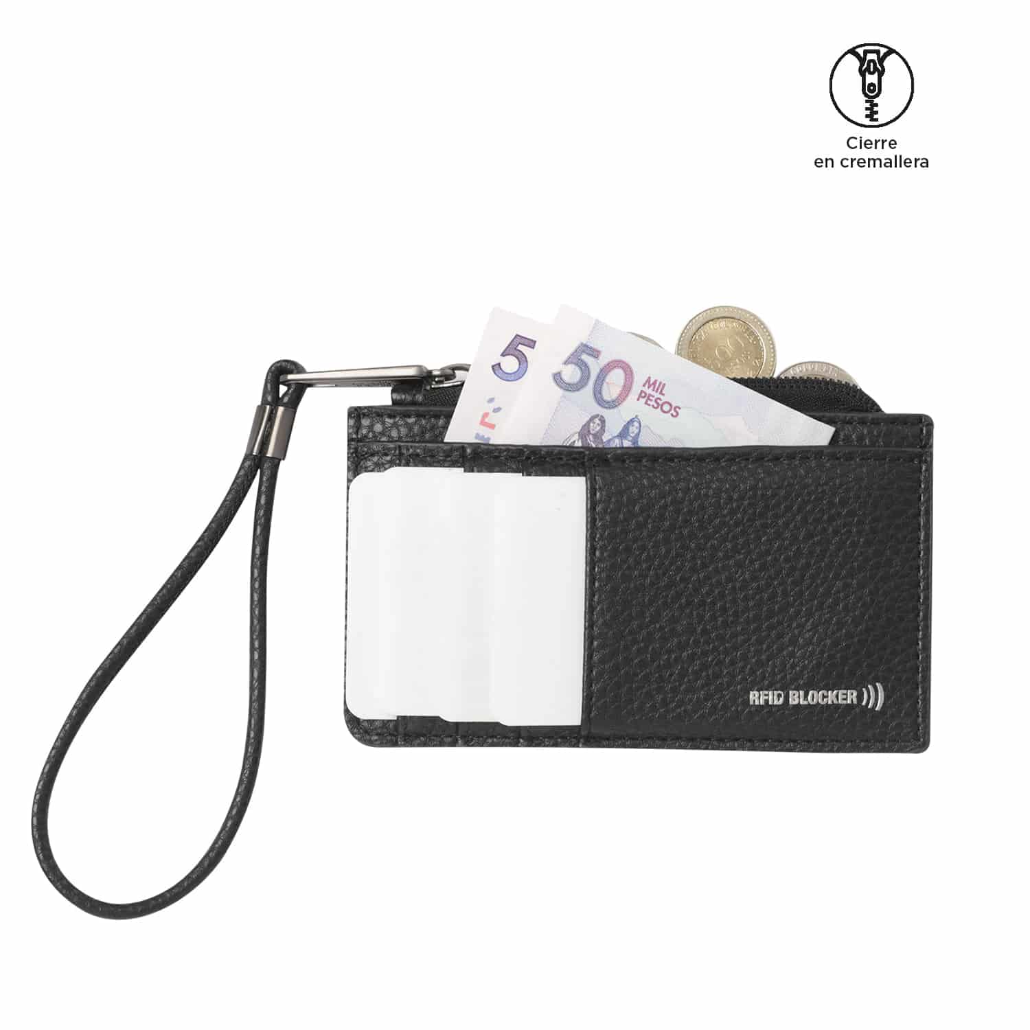 Portadocumentos Smooth con RFID Blocker Negro - miniatura 4