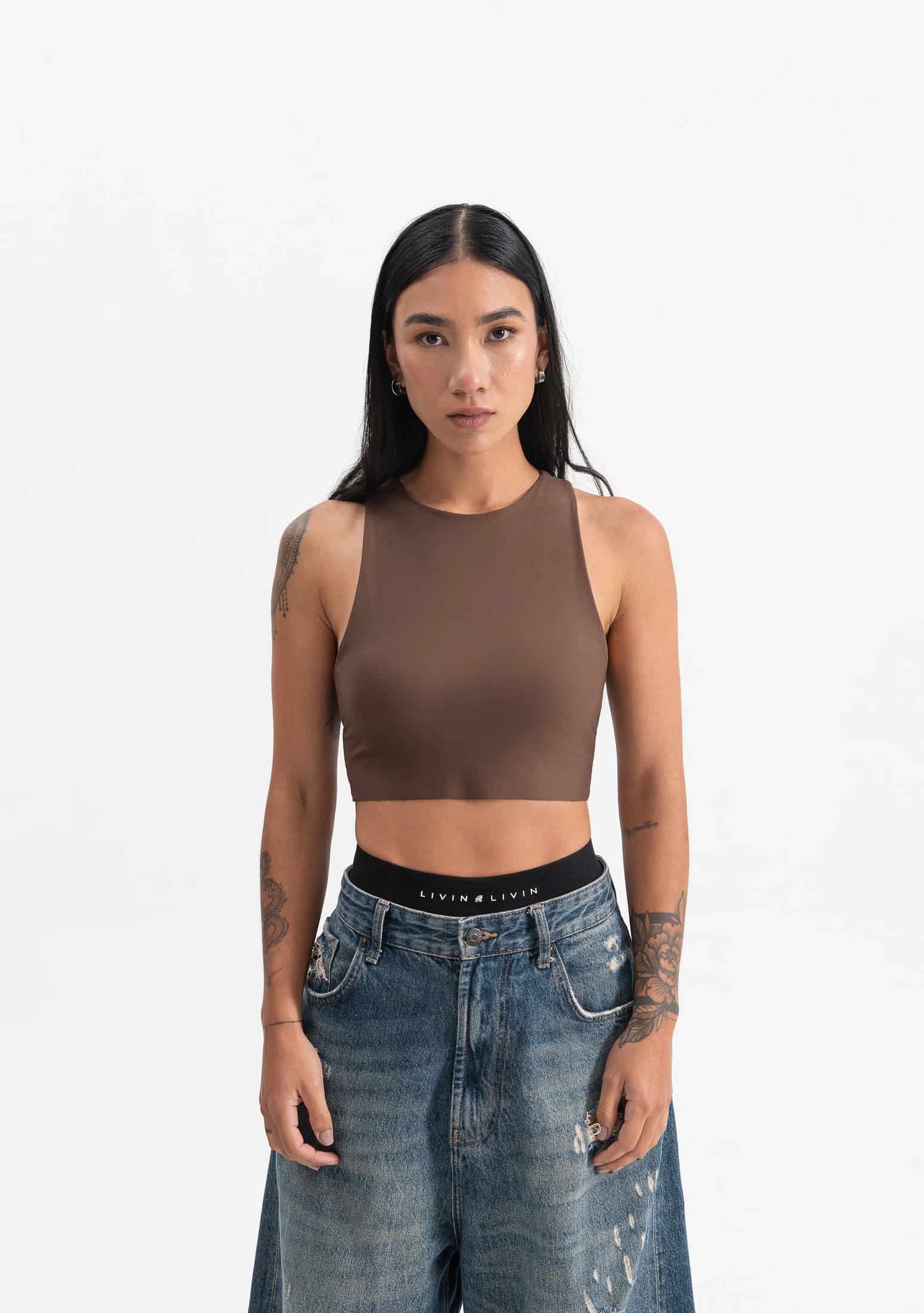 Pure x Livin brown top - miniatura 2