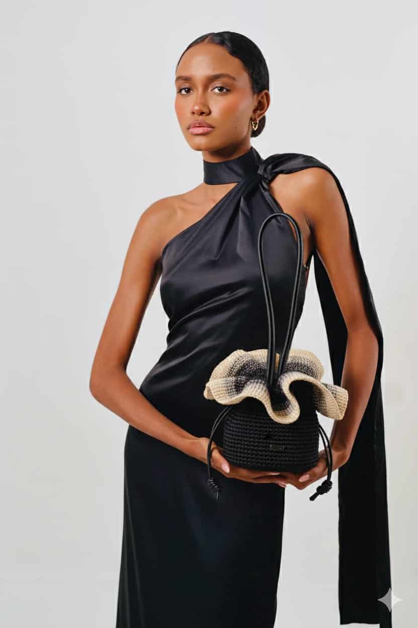 Bolso Orquídea Negro - miniatura 4