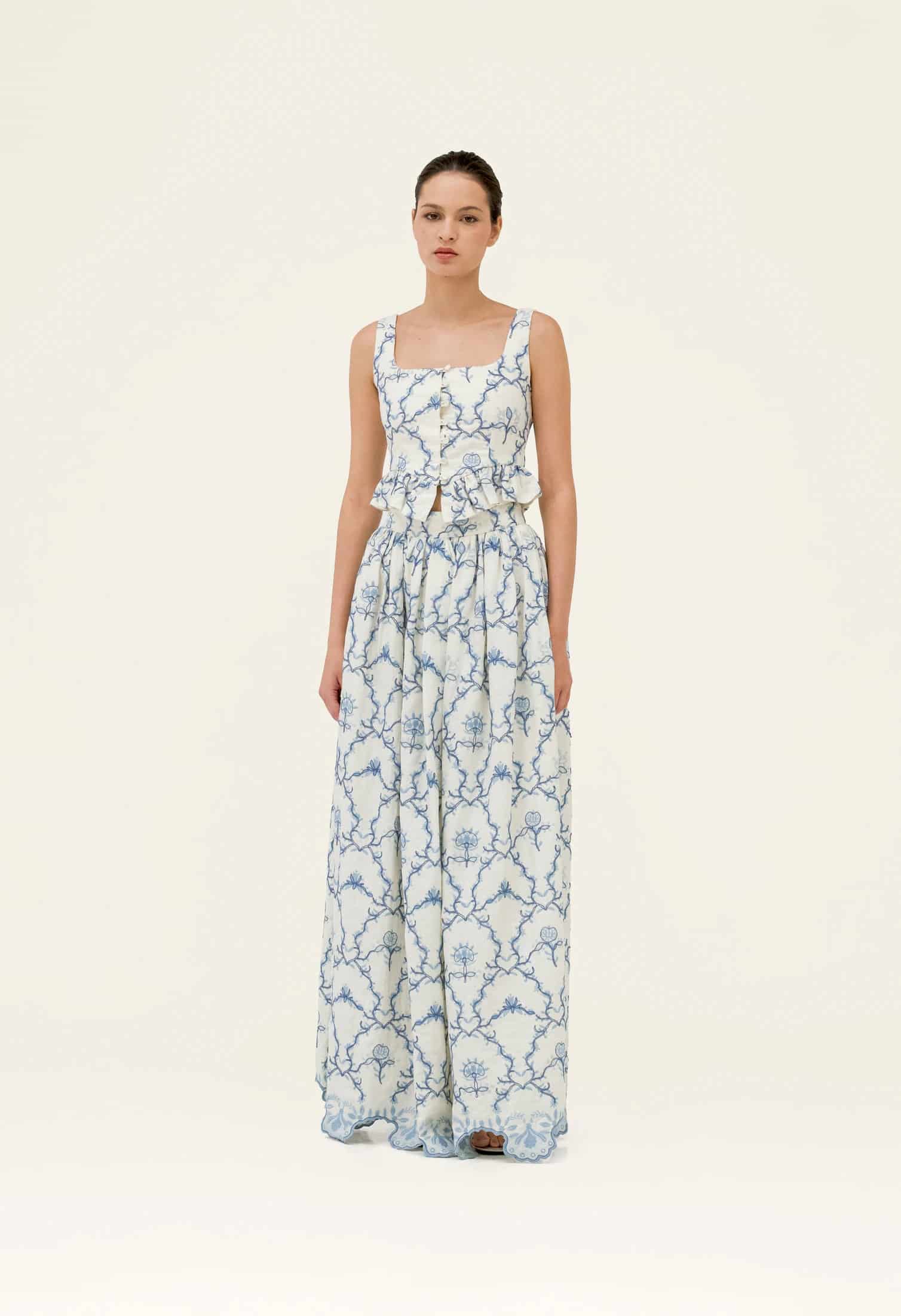 Tangelo Floritura Maxi Skirt - miniatura 3