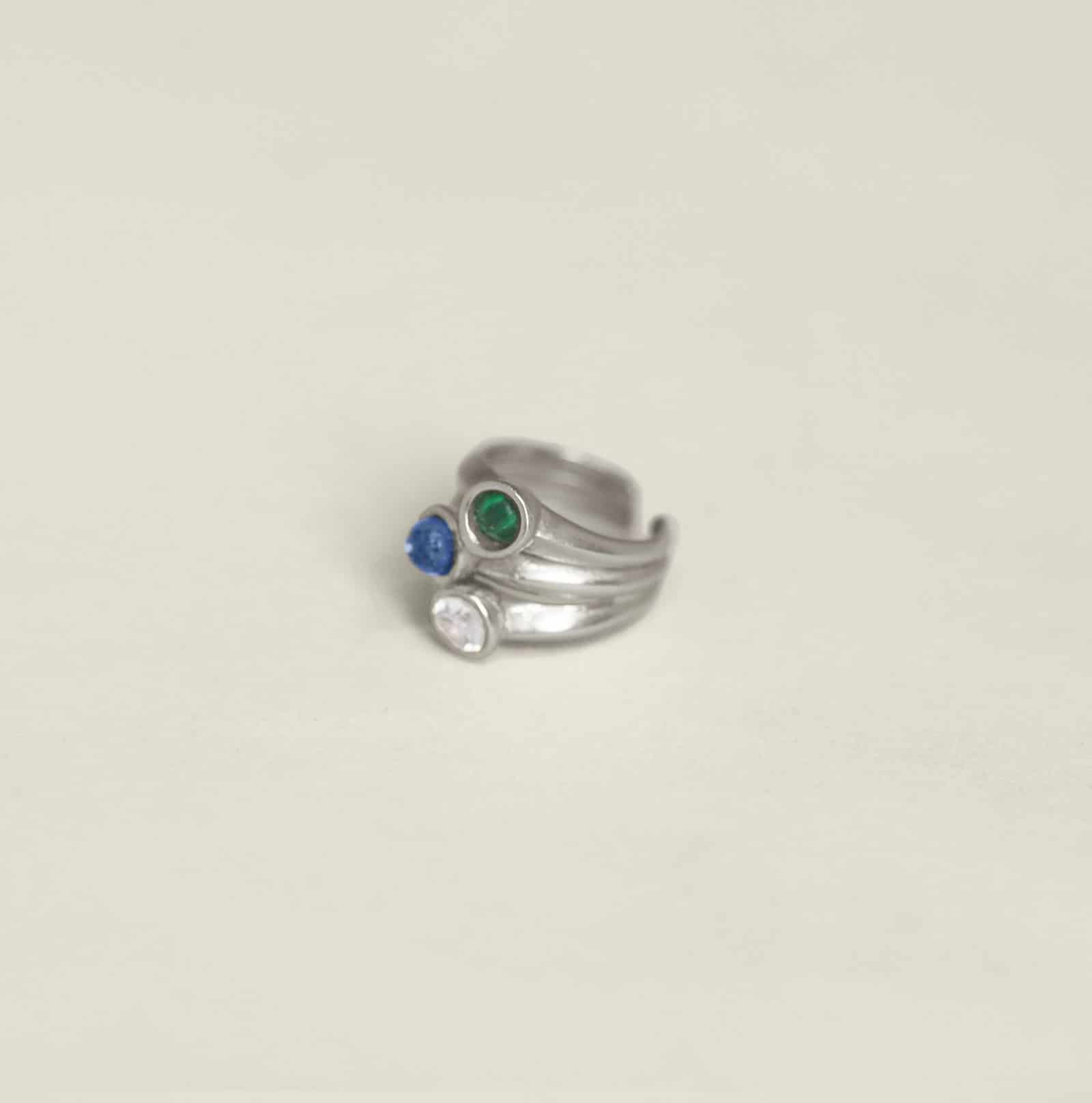 Anya Ear Cuff Ring Silver - miniatura 1