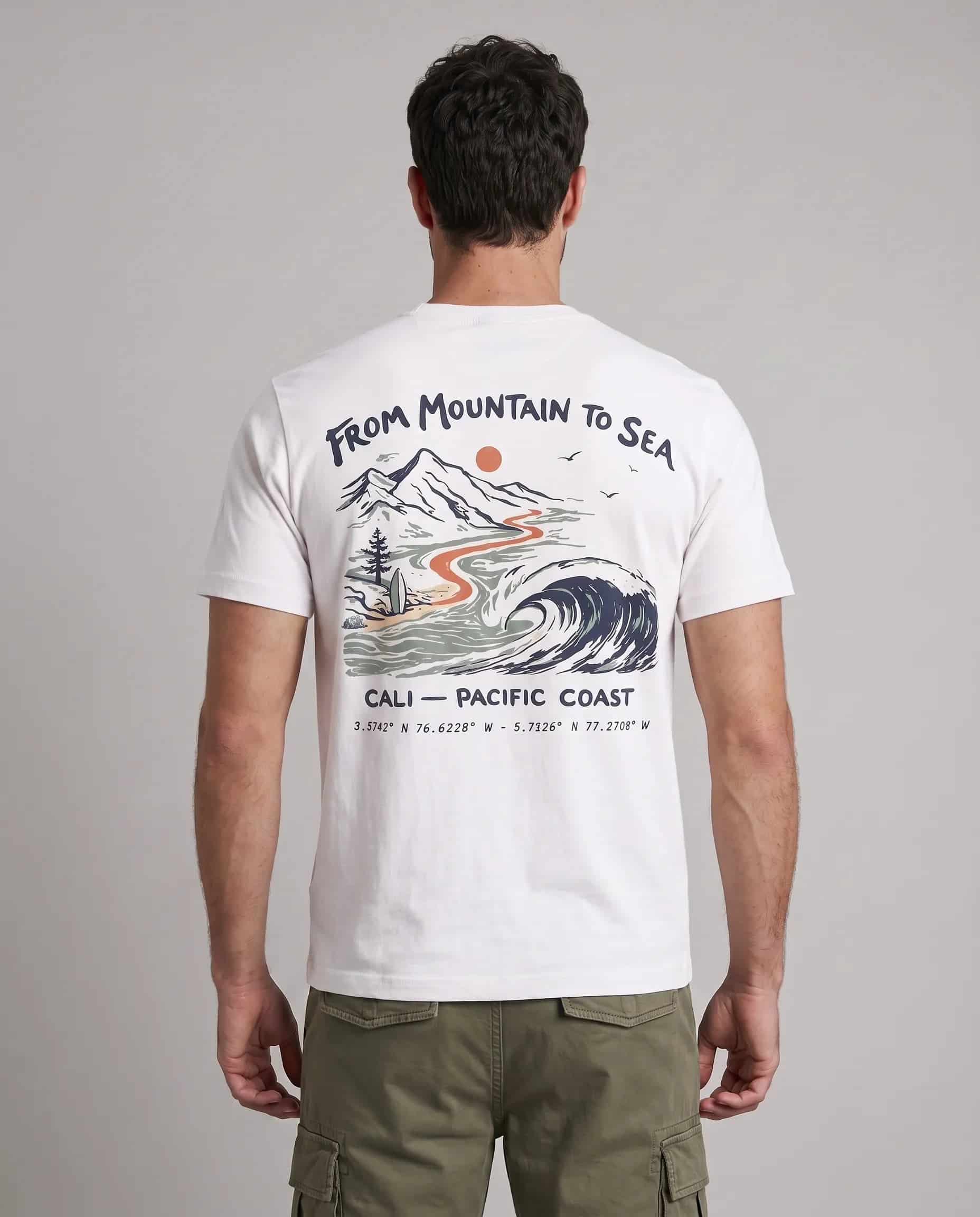 "Mountain to Sea" Graphic Organic Cotton Tee - miniatura 2