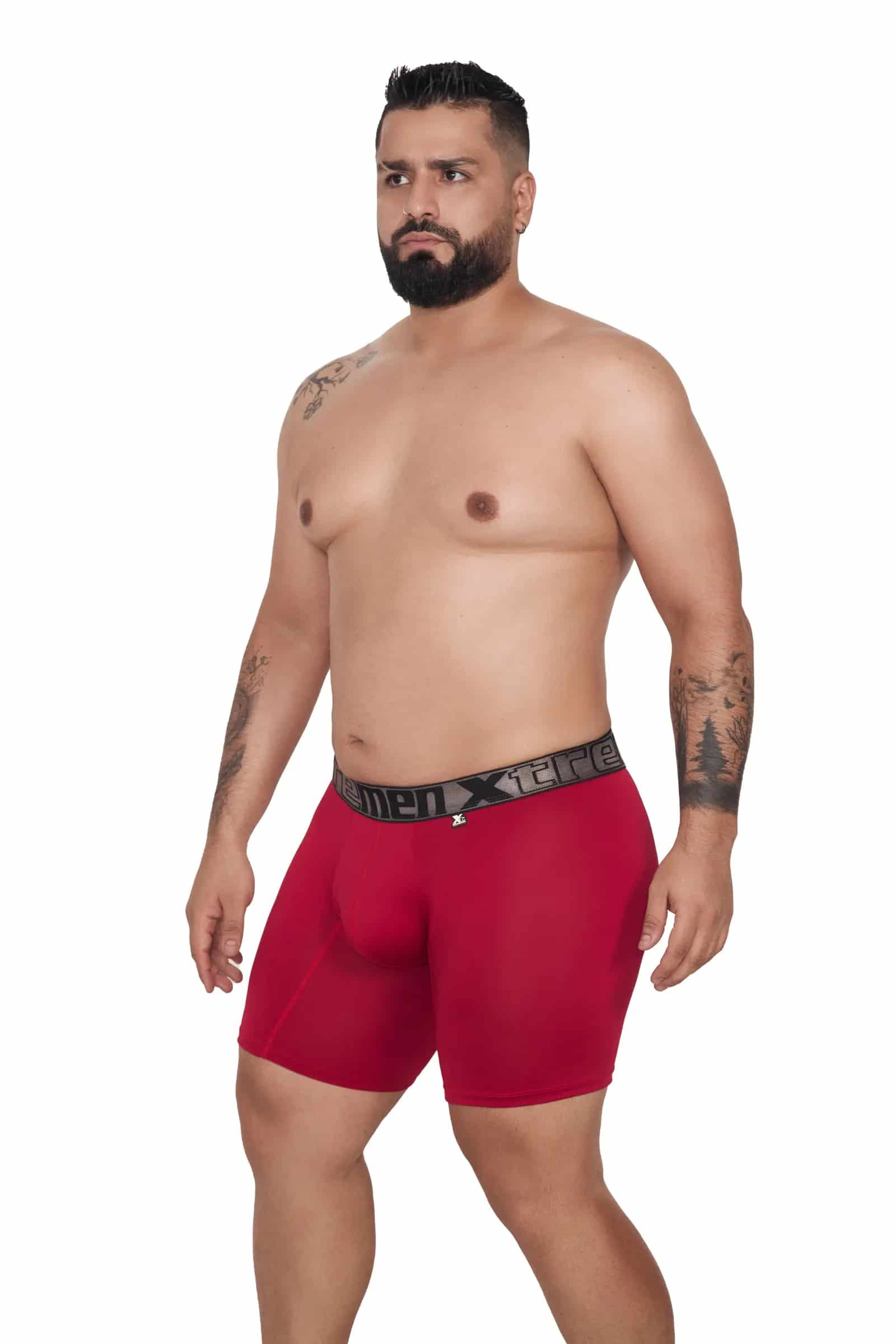 BOXER MICROFIBRA FONDO ENTERO EXTRAGRANDE ROJO - miniatura 3