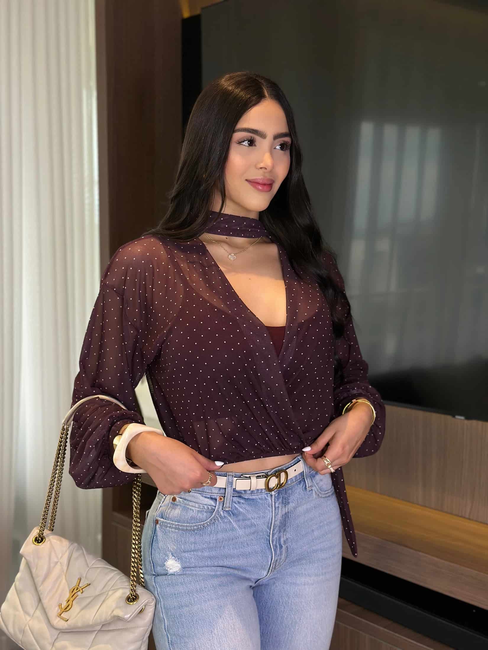 BLUSA VALERIA VINO - miniatura 1