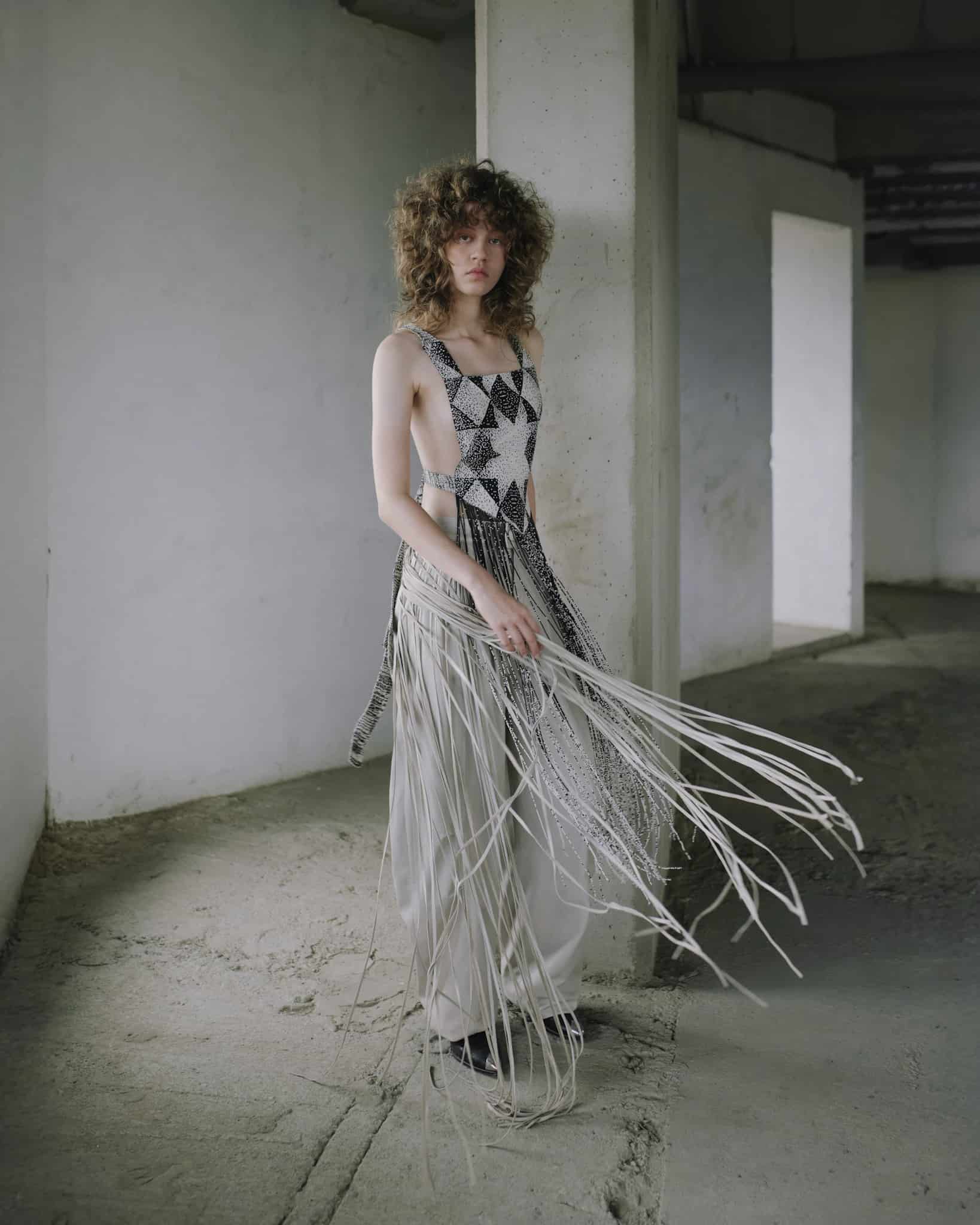 BAGGY LEATHER FRINGE TROUSERS - miniatura 7