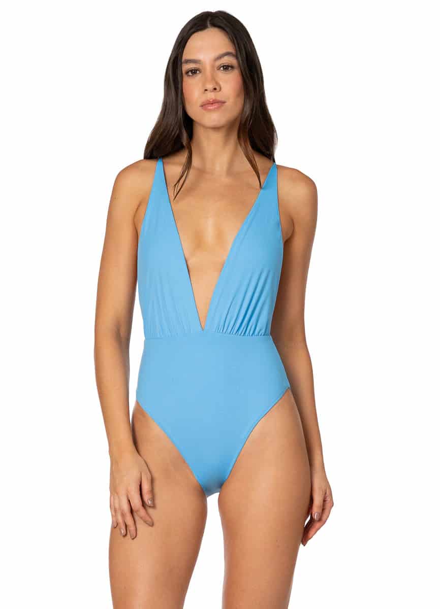 Maaji Stone Blue Safri Plunge One Piece - miniatura 1