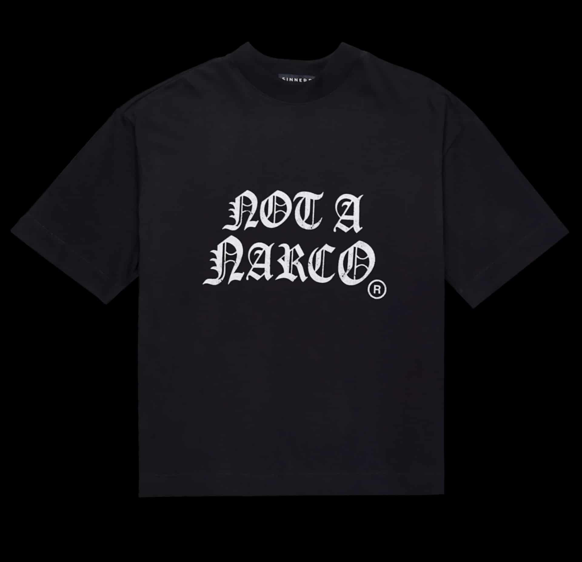 NOT A NARCO BLACK T-SHIRT - miniatura 1