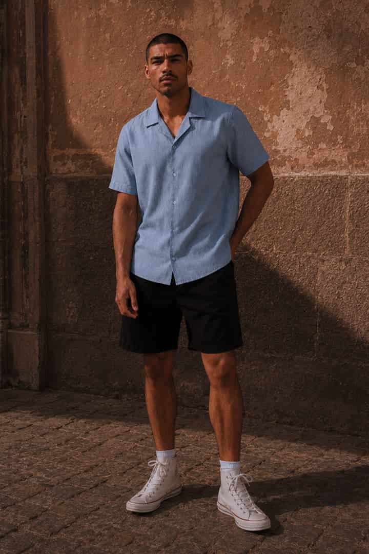 Camisa mini rayas azules - miniatura 1