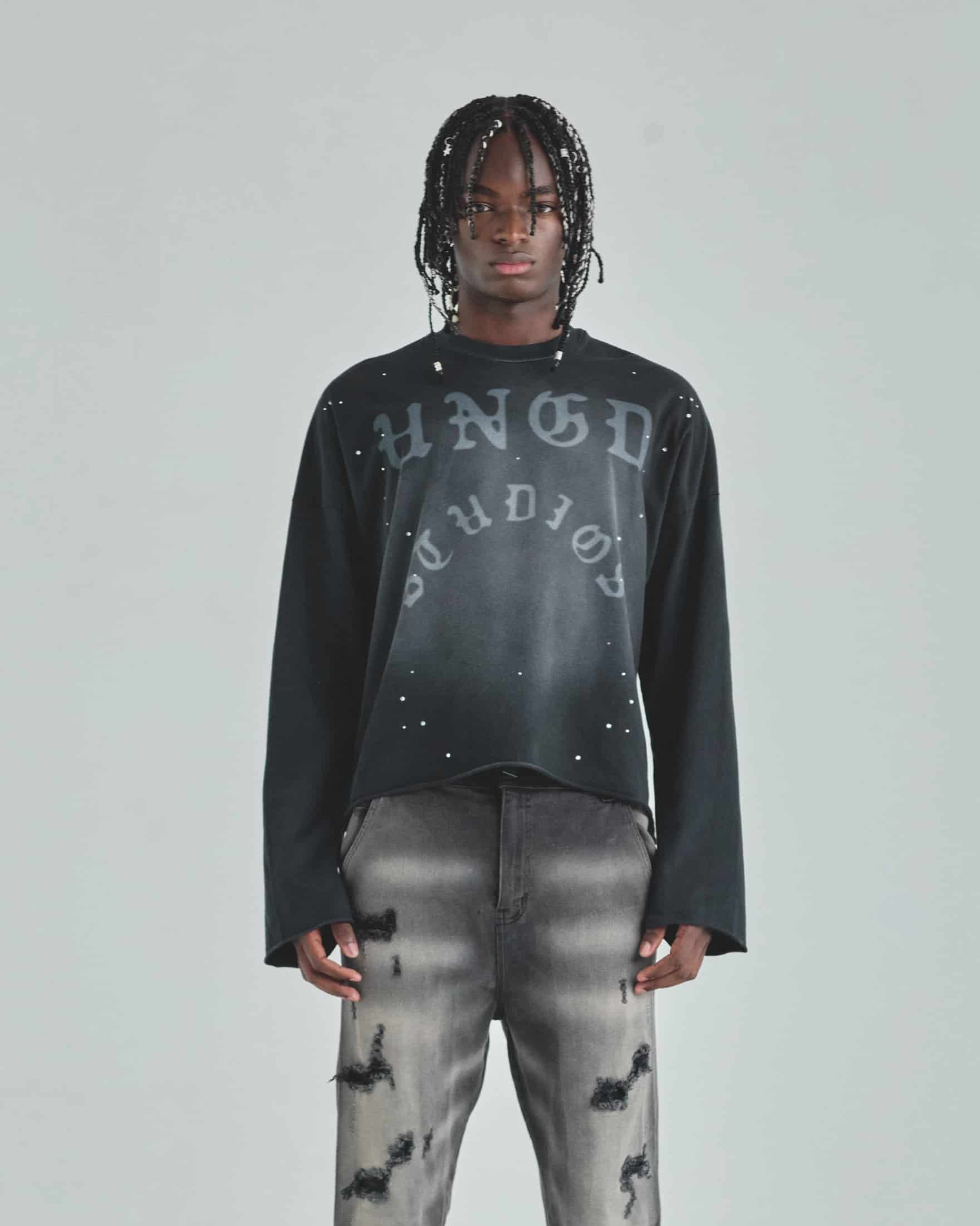 Act 1 UNDGD Long Sleeve Tshirt Burnt Black - miniatura 2