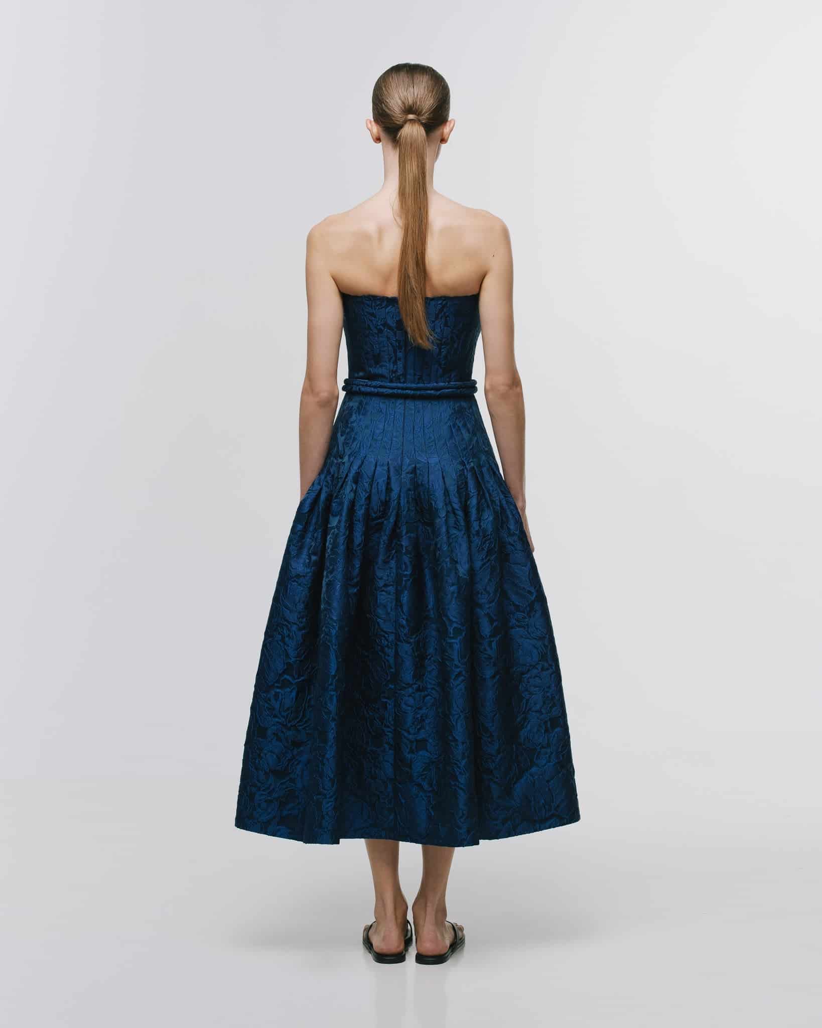 'CAMELIA' MIDI DRESS WITH BELT - miniatura 5