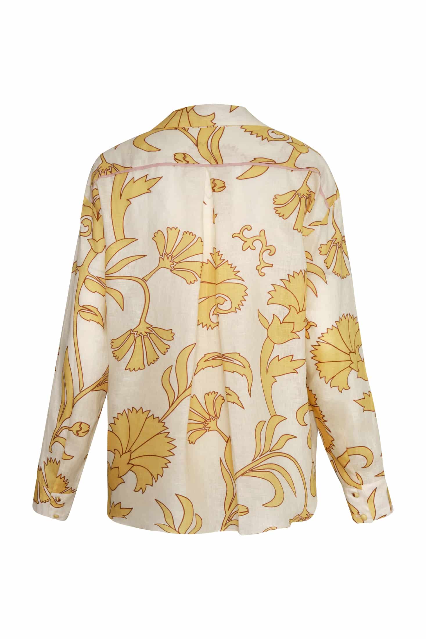 Jill Linen Shirt / Yellow Flowers - miniatura 3