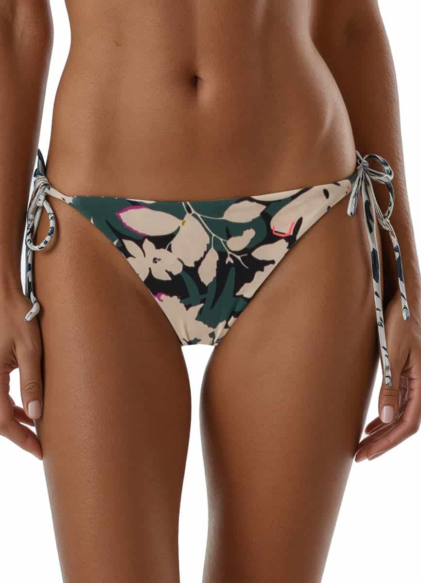 Maaji Tropical Leaves Sunning Low Rise Tie Side Bikini Bottom - miniatura 2