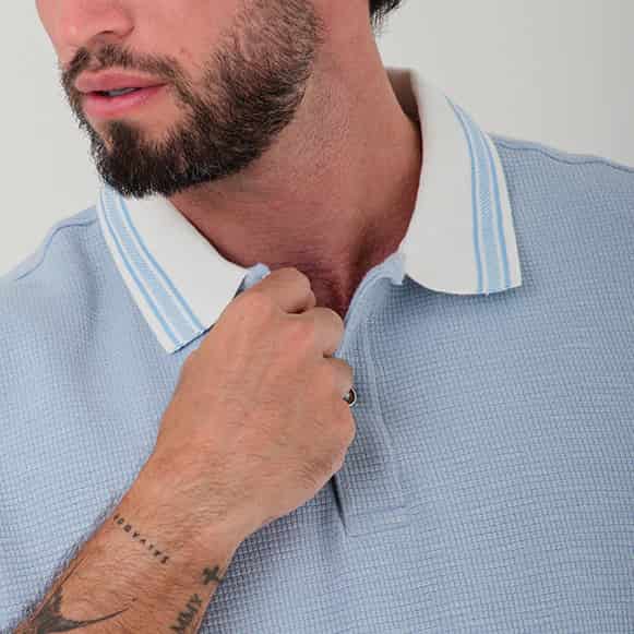 SUETER TIPO POLO MODA HOMBRE - miniatura 2