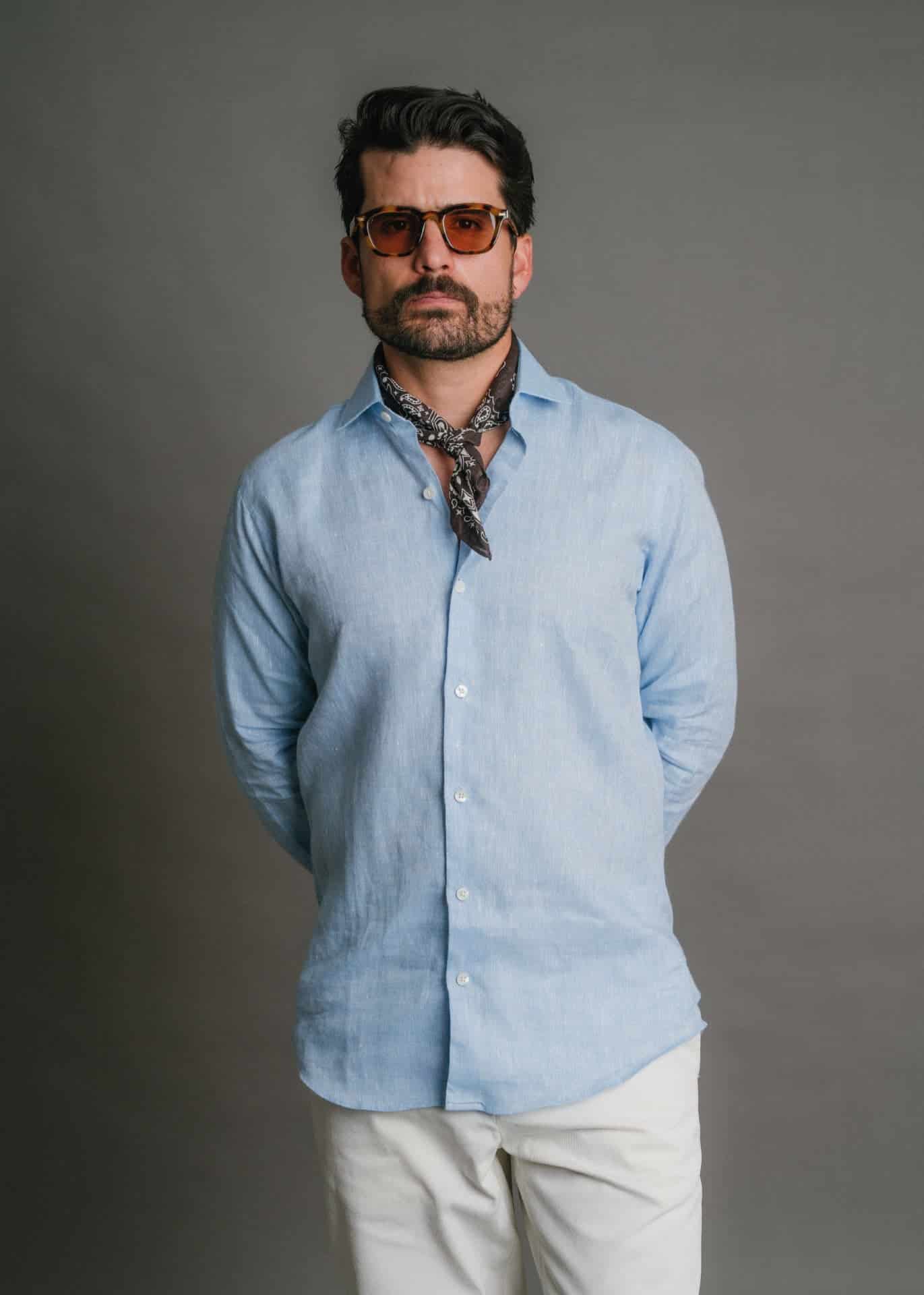 Camisa Provenza Azul Clara - miniatura 3