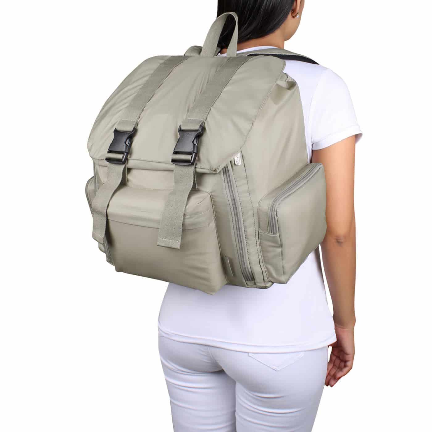 Morral Mochilero Pequeno Citybags Beige - miniatura 6