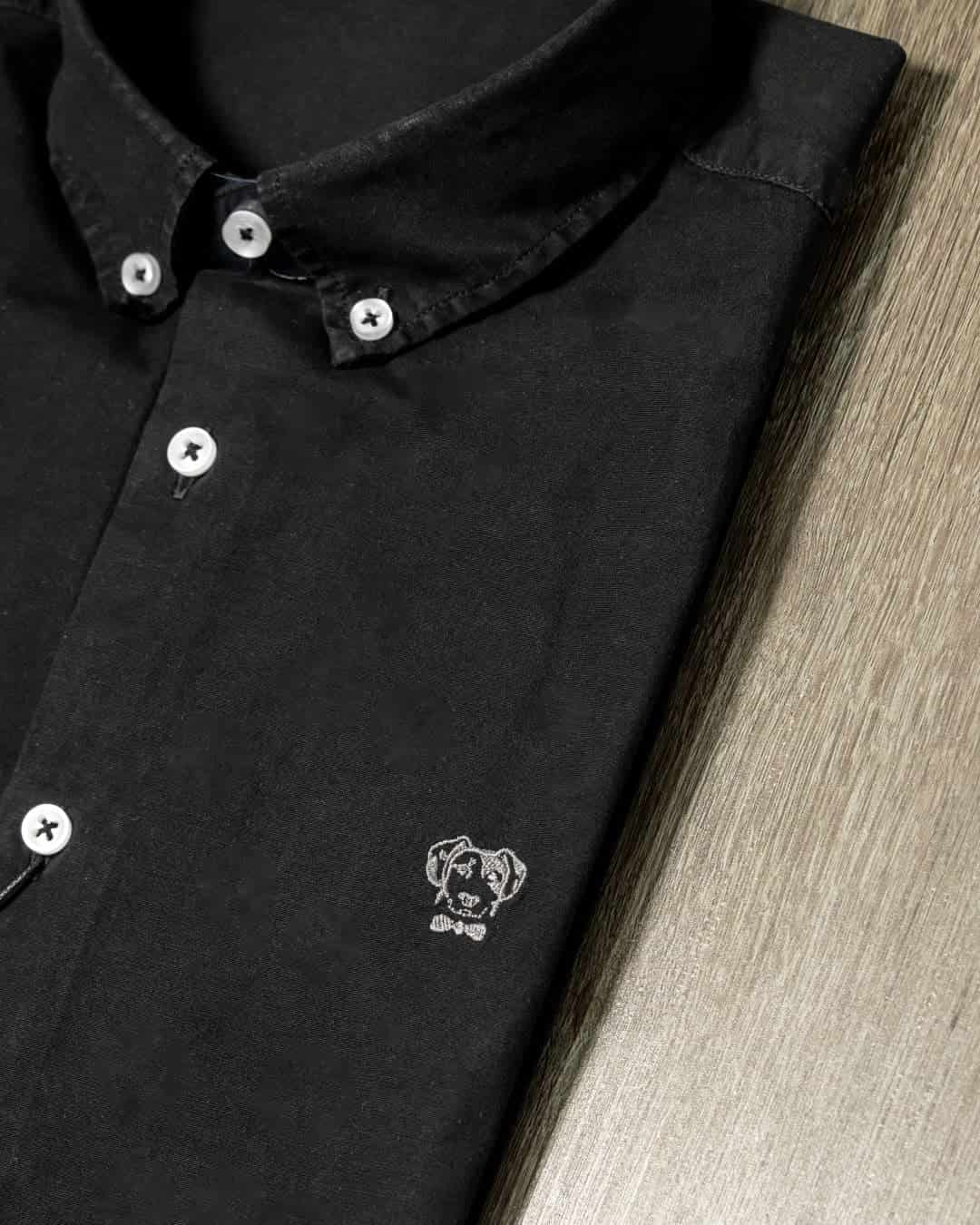 Camisa Antimanchas Popelina Negra - Talla Slim - miniatura 4