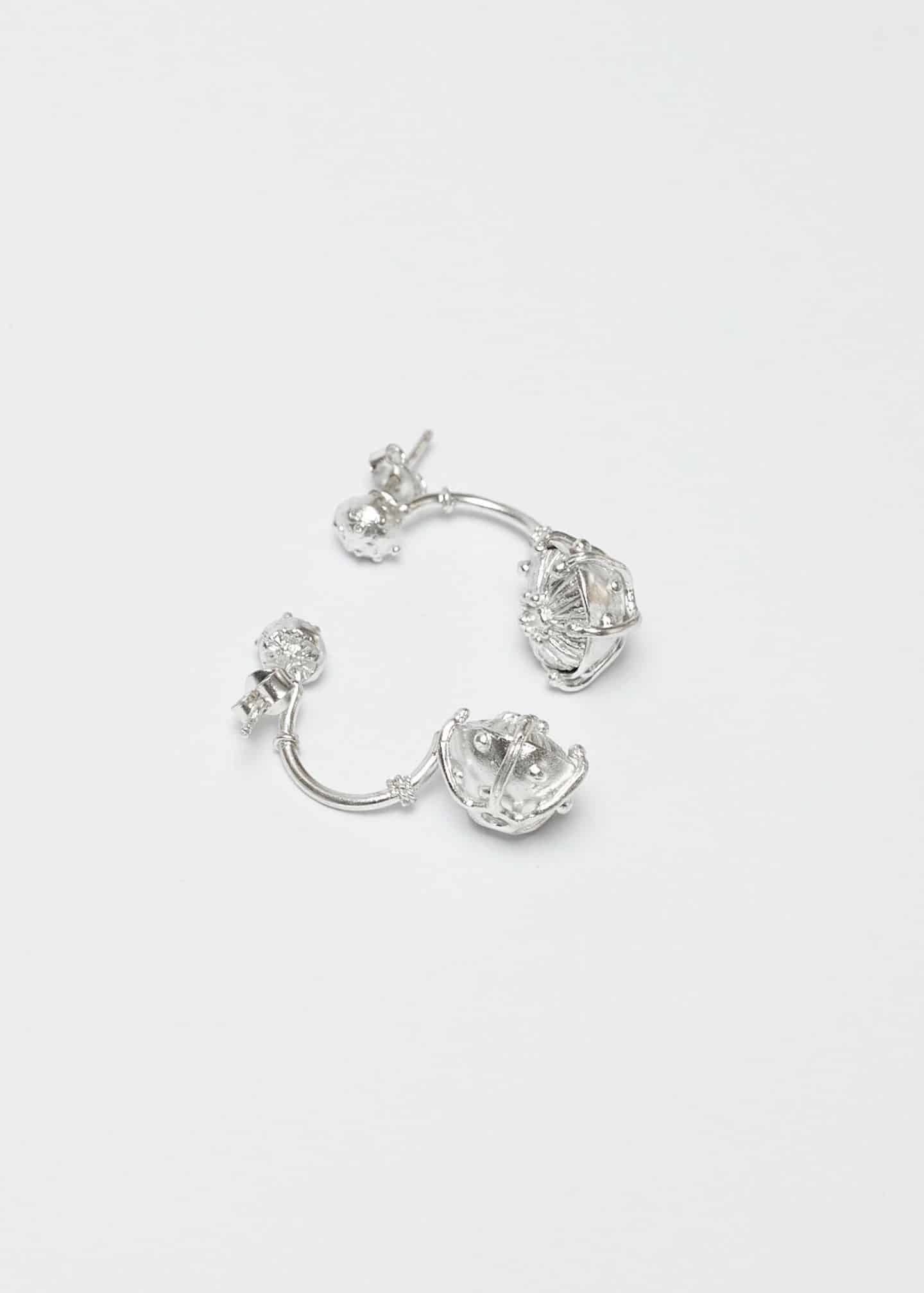 Aretes mini sombrerito plata - miniatura 3