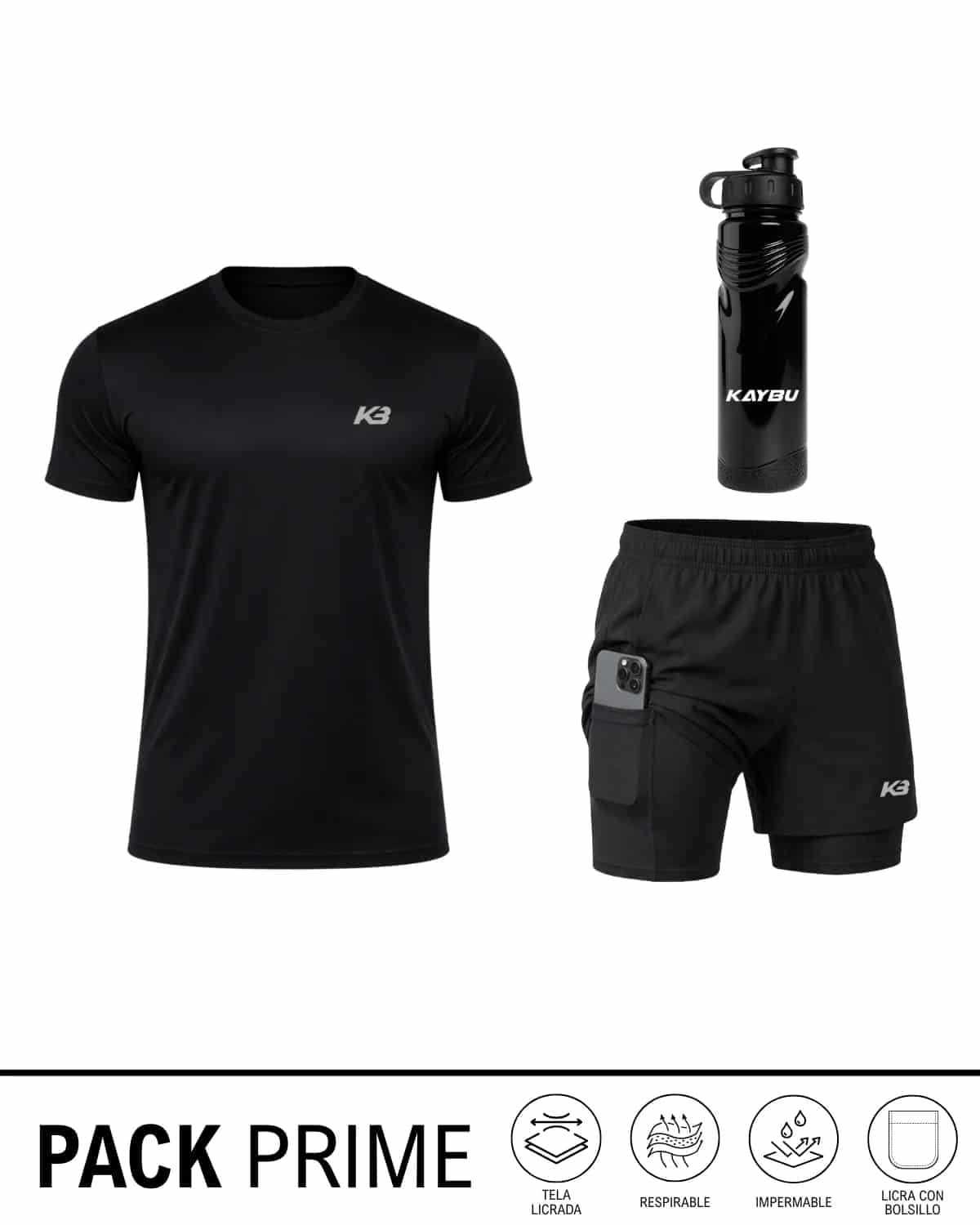 Pack Prime Franela y Pantaloneta + Termo | KBMEN RF.410 - miniatura 2