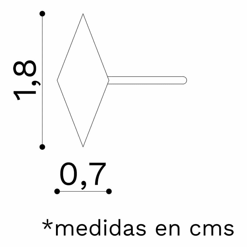 Aretes 2 conos medianos unidos - miniatura 2