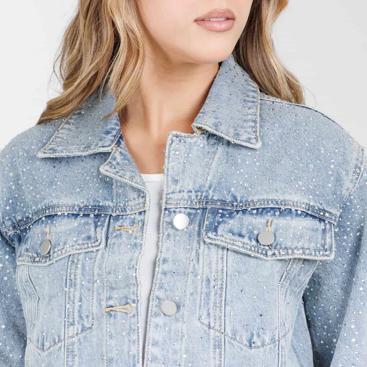 Chaqueta Denim brillos GY4032 - miniatura 3