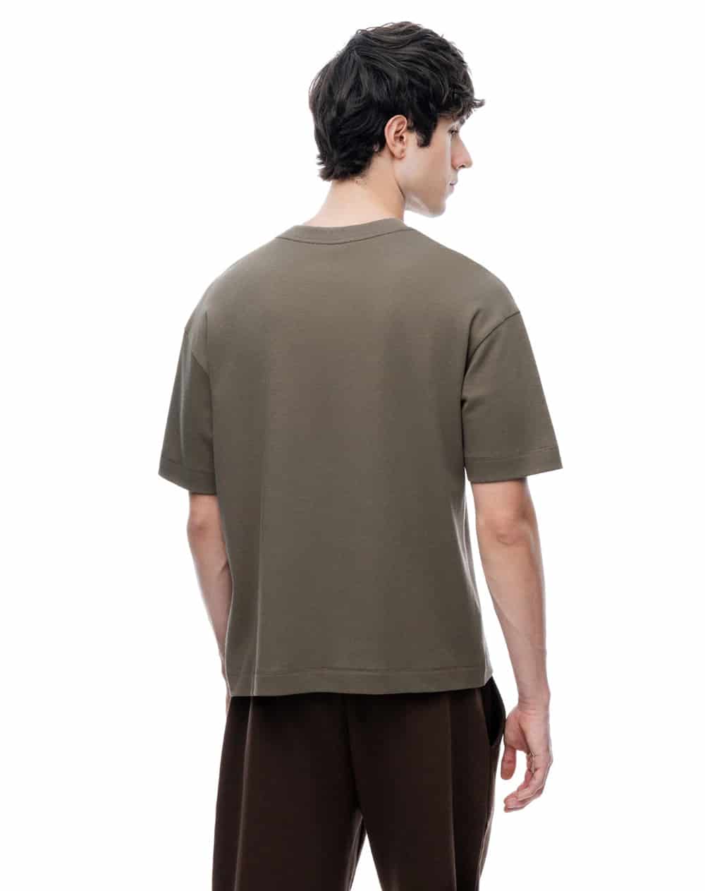 Camiseta manga corta regular café hombre - miniatura 2
