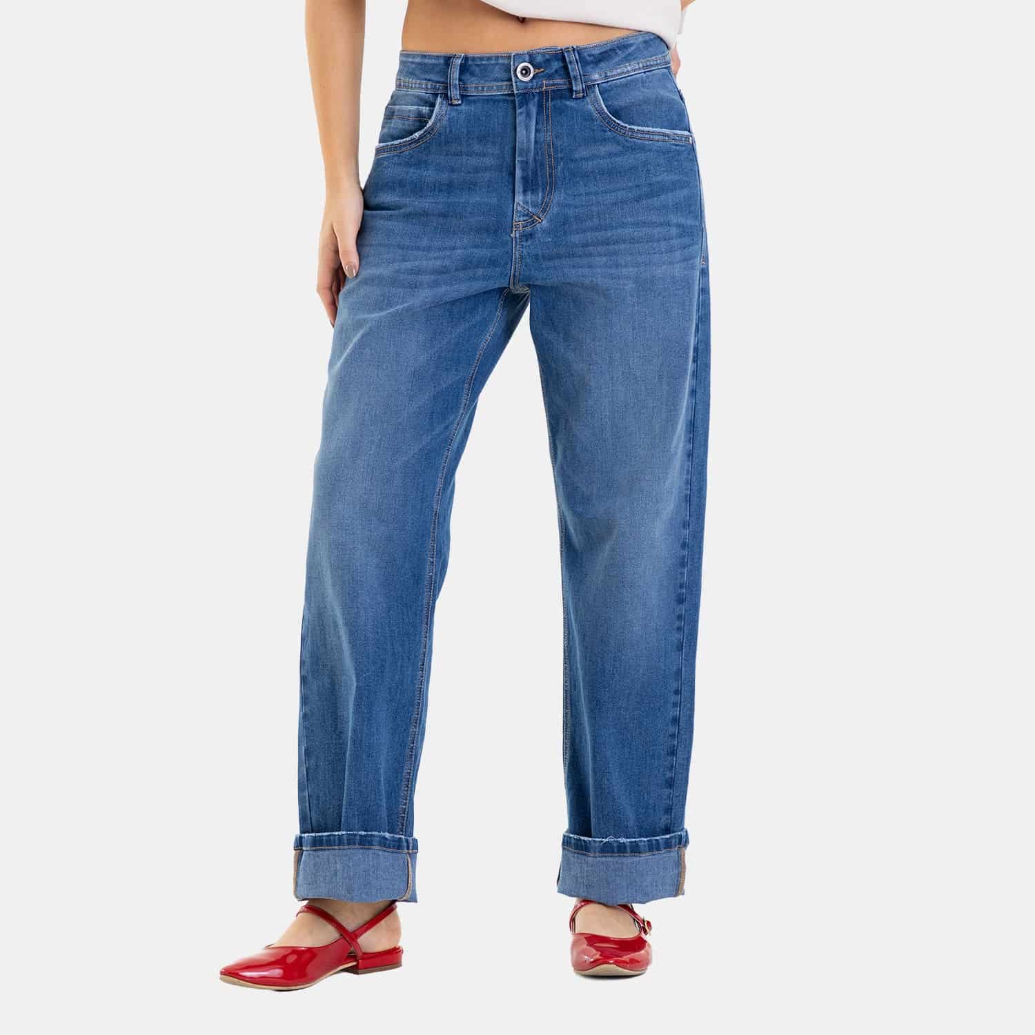 Straight Fit Jeans Mid Blue - miniatura 7