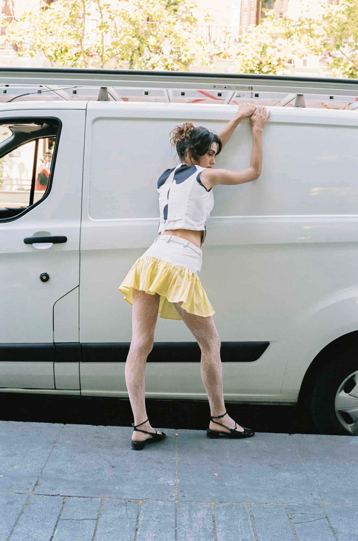 SAND STRIPE MINI SKIRT (SUNNY) - miniatura 3