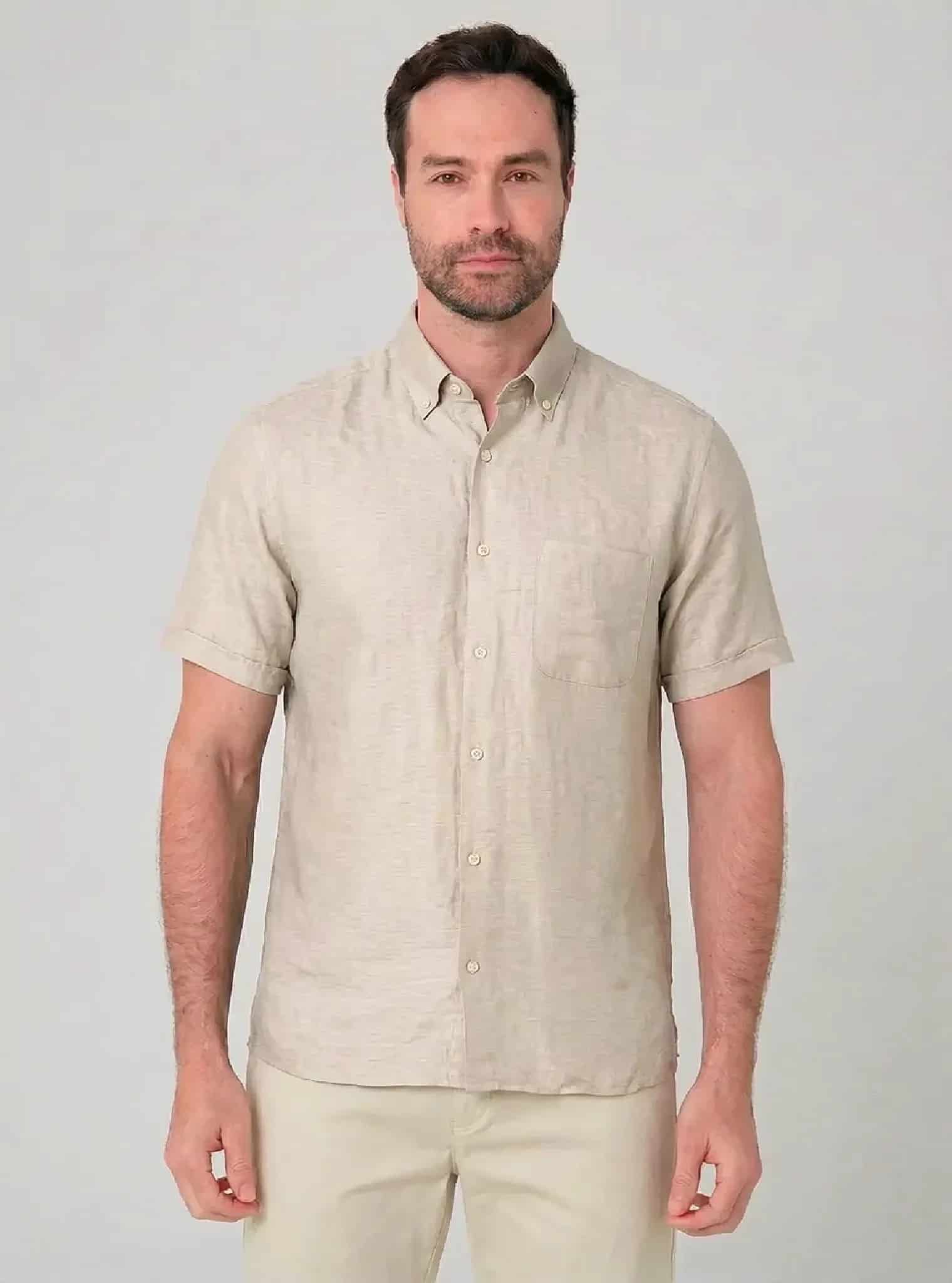 Camisa con bolsillo manga corta para hombre Jon Sonen 027225037 - miniatura 6