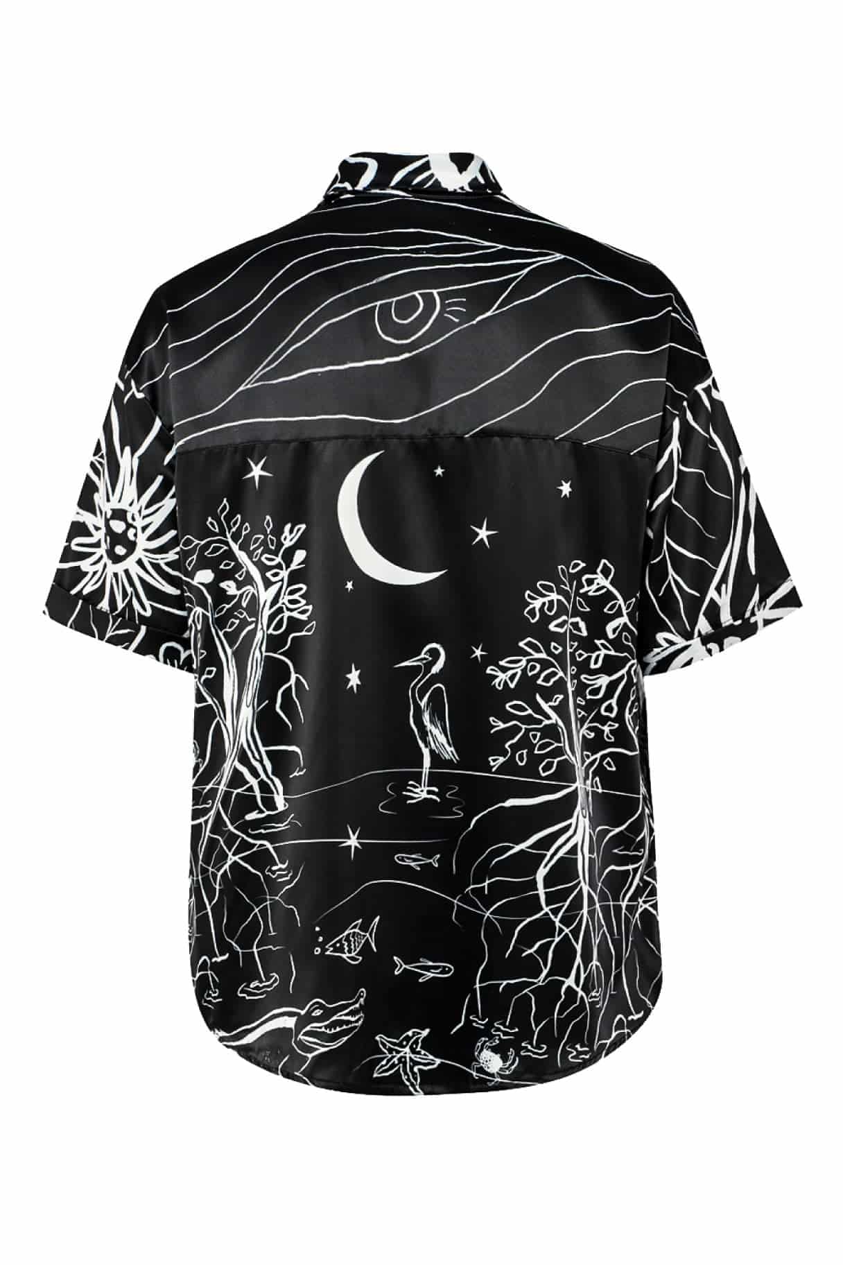 Camisa Manga corta Unisex / Ilustración Mar y Manglar - miniatura 3